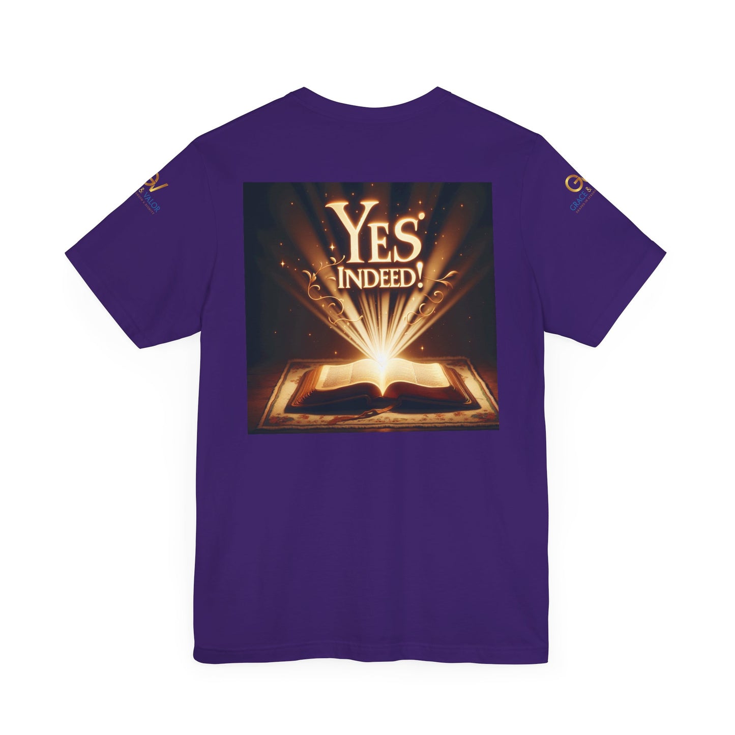 GV Original Bible back - Grace & Valor Unisex Jersey Short Sleeve Tee - Strength & Dignity Apparel