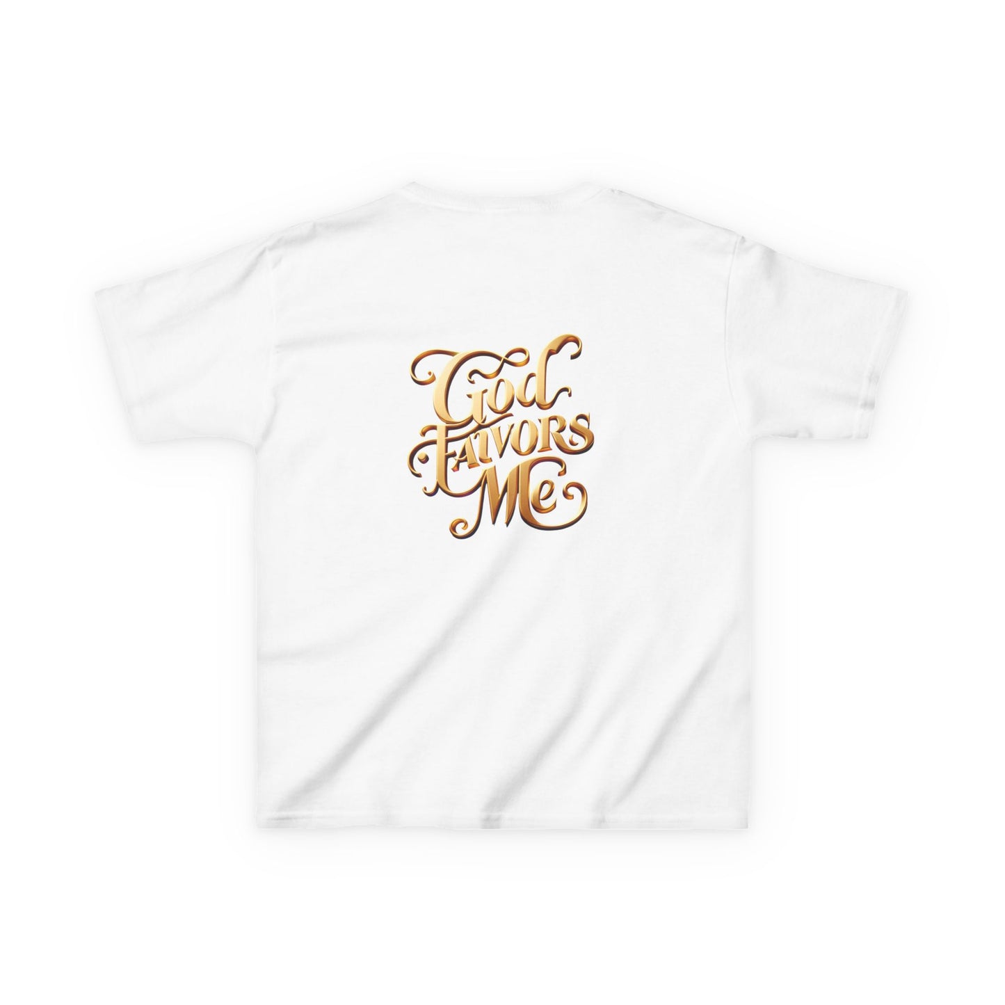 Kids Grace & Valor Tee Gold font total - God Favors Me Design - Stylish Cotton Shirt