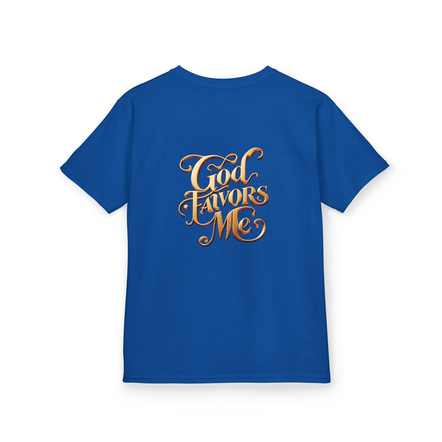 Kids Grace & Valor Tee Gold font total - God Favors Me Design - Stylish Cotton Shirt