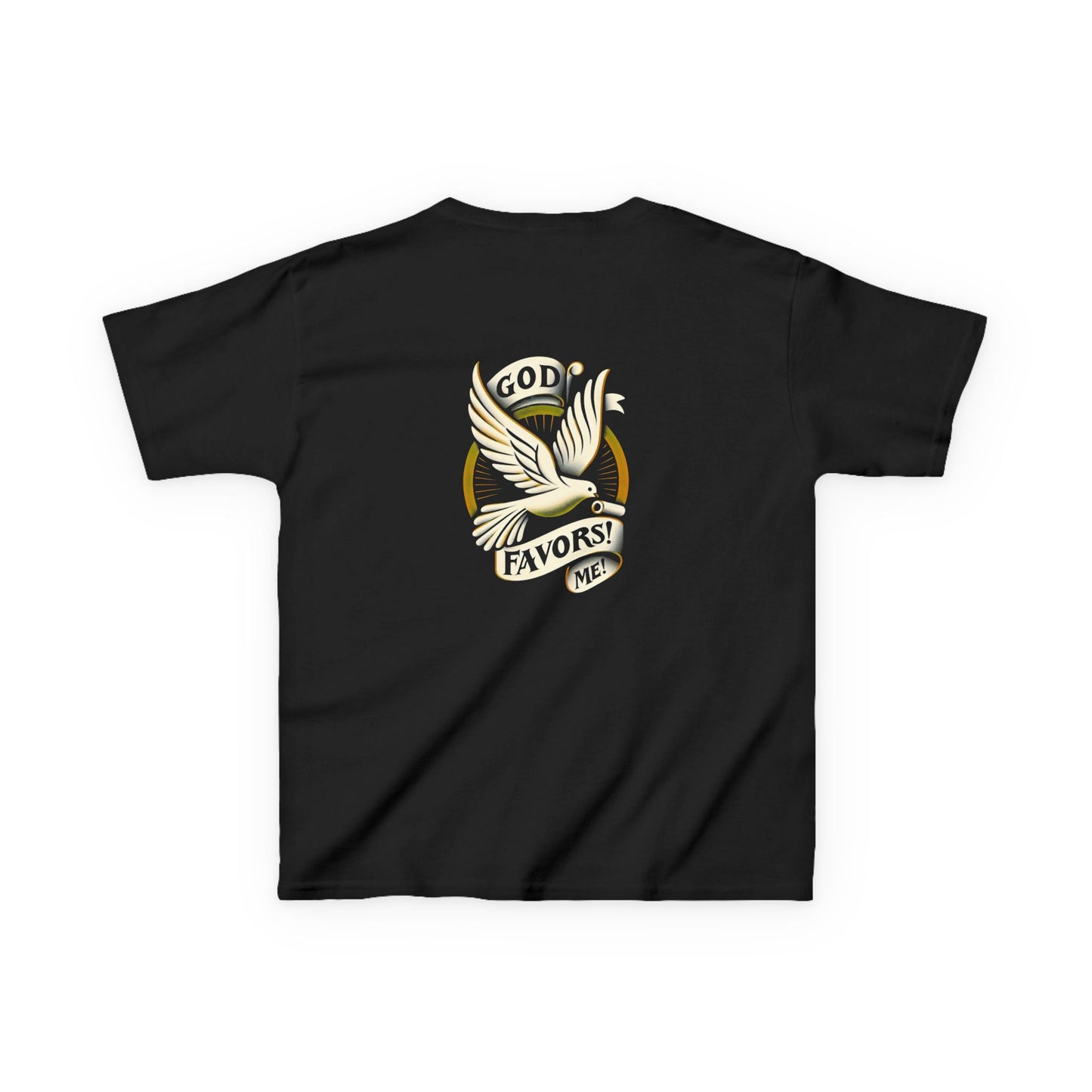 Kids Grace & Valor Tee White font total - God Favors Me Floral Design - Stylish Cotton Shirt