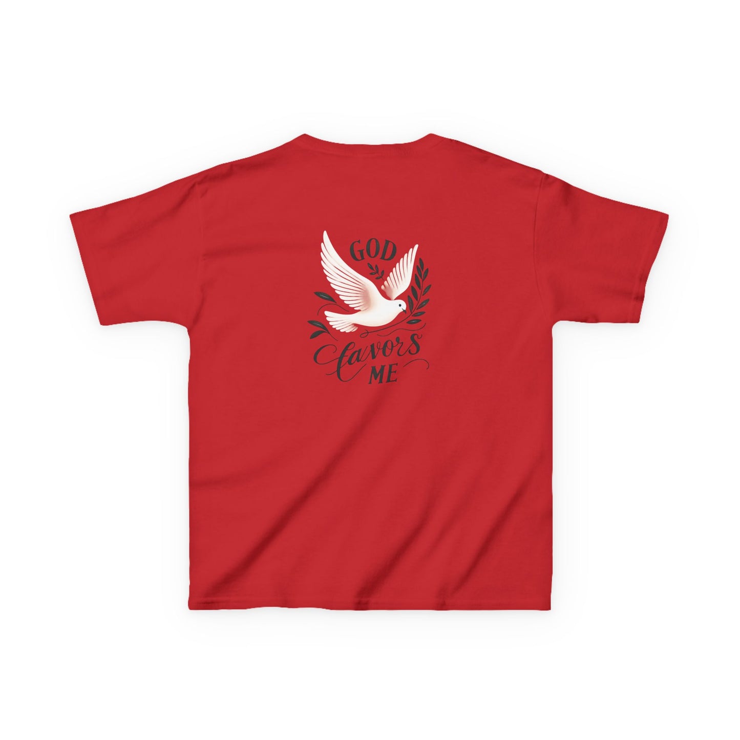 Kids Grace & Valor Tee Black font total - God Favors Me Floral Design - Stylish Cotton Shirt
