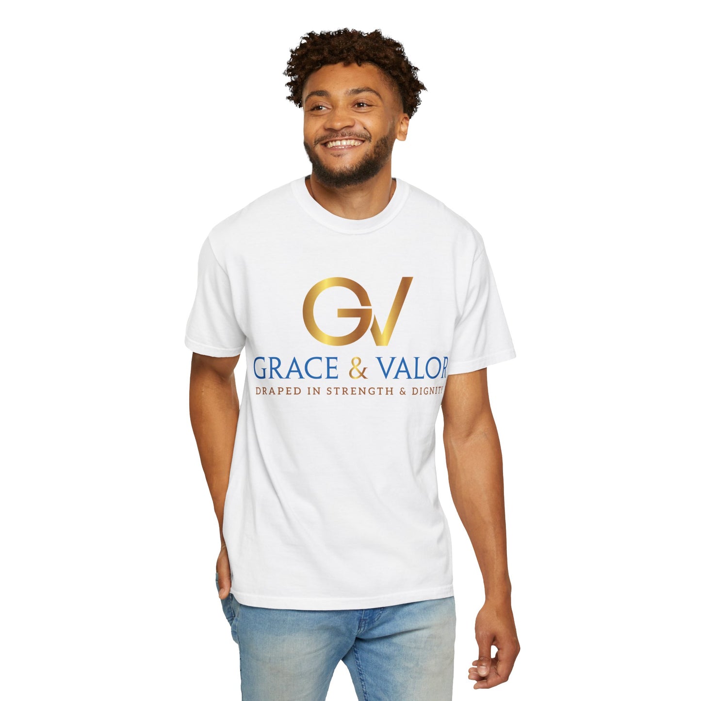 Unisex Garment-Dyed T-shirt - Grace & Valor, Empowering Apparel, Inspirational Gift, Casual Wear, Personalized Style