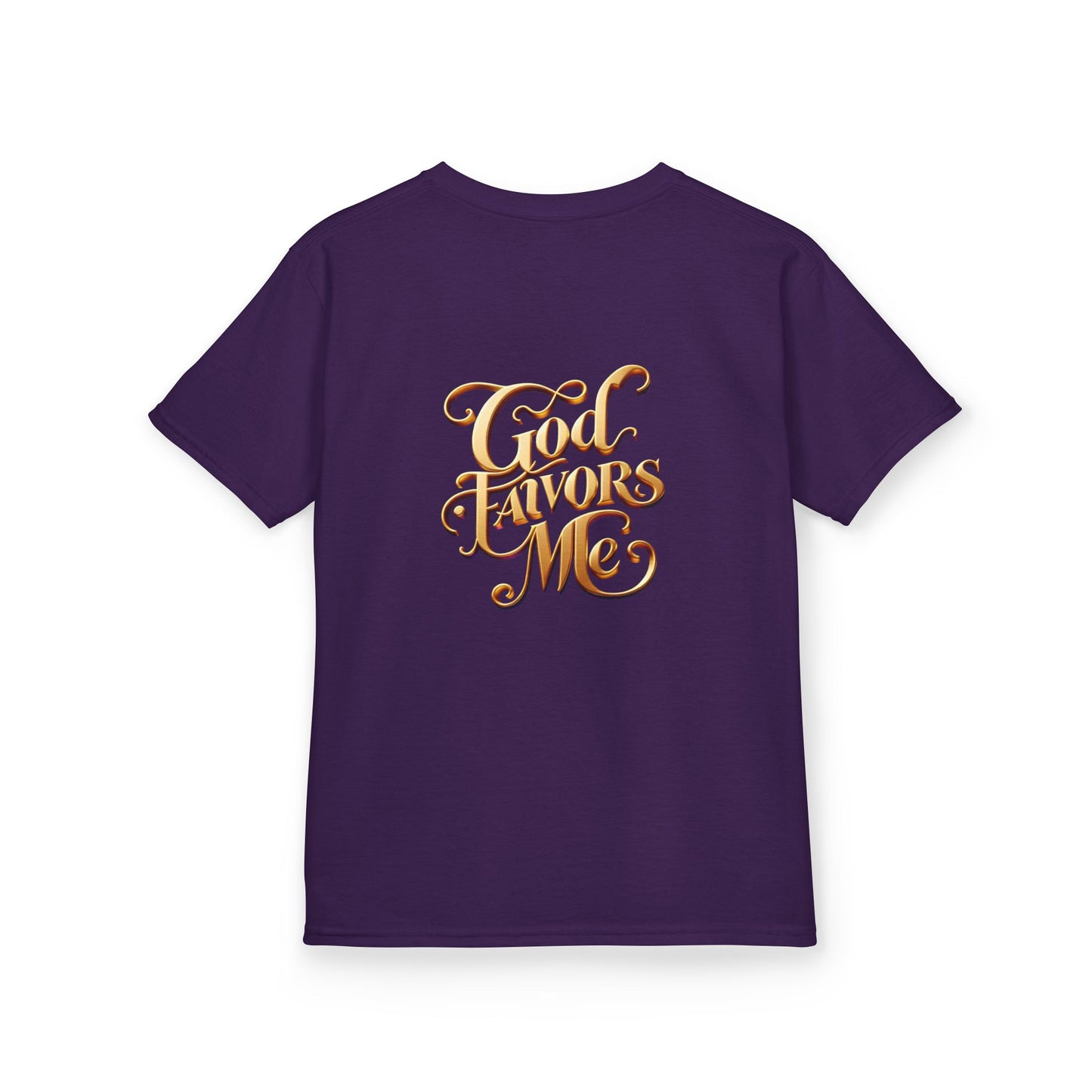 Kids Grace & Valor Tee Gold font total - God Favors Me Design - Stylish Cotton Shirt