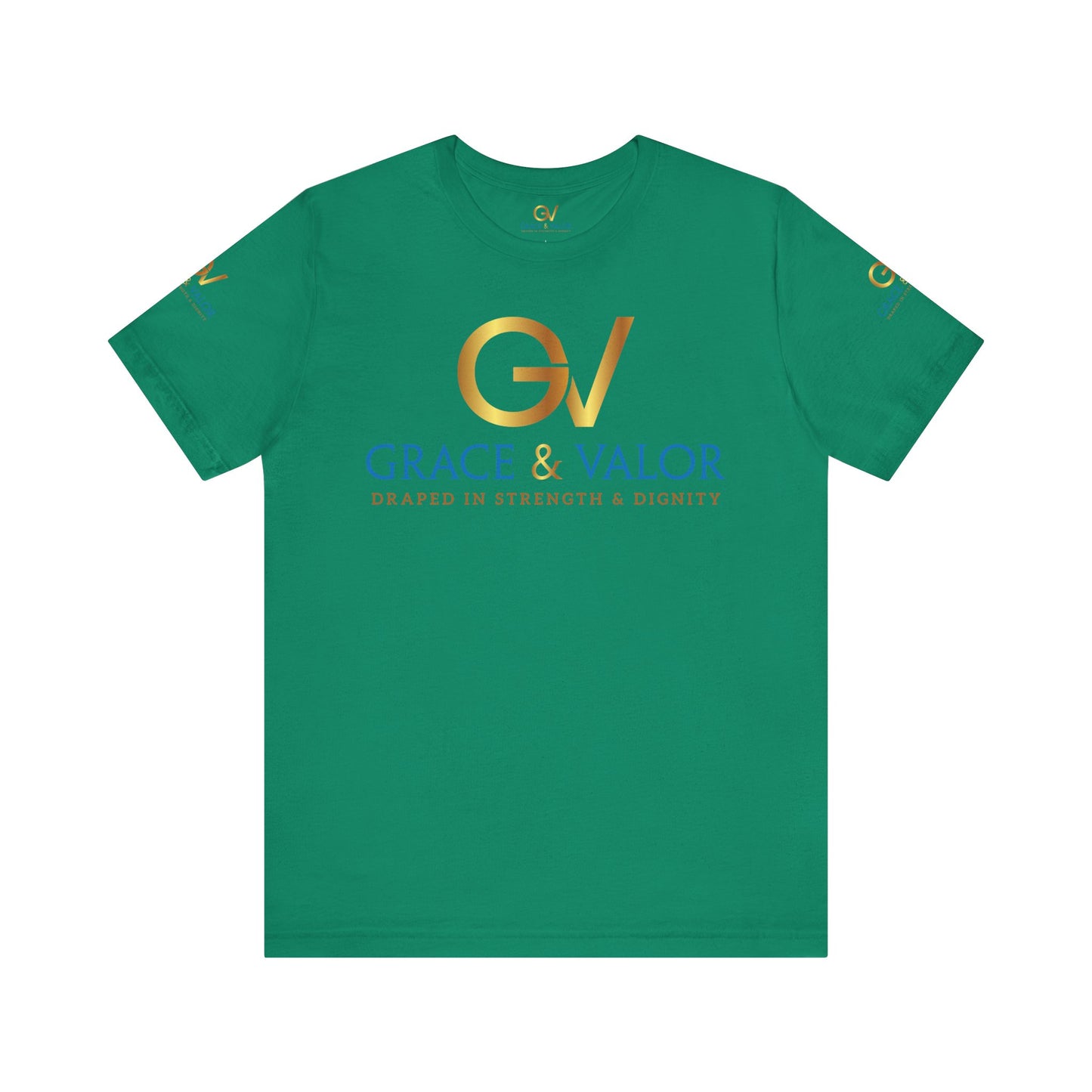 GV Original Bible back - Grace & Valor Unisex Jersey Short Sleeve Tee - Strength & Dignity Apparel