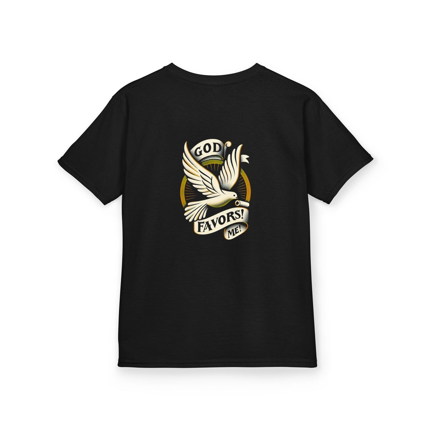 Kids Grace & Valor Tee White font total - God Favors Me Floral Design - Stylish Cotton Shirt