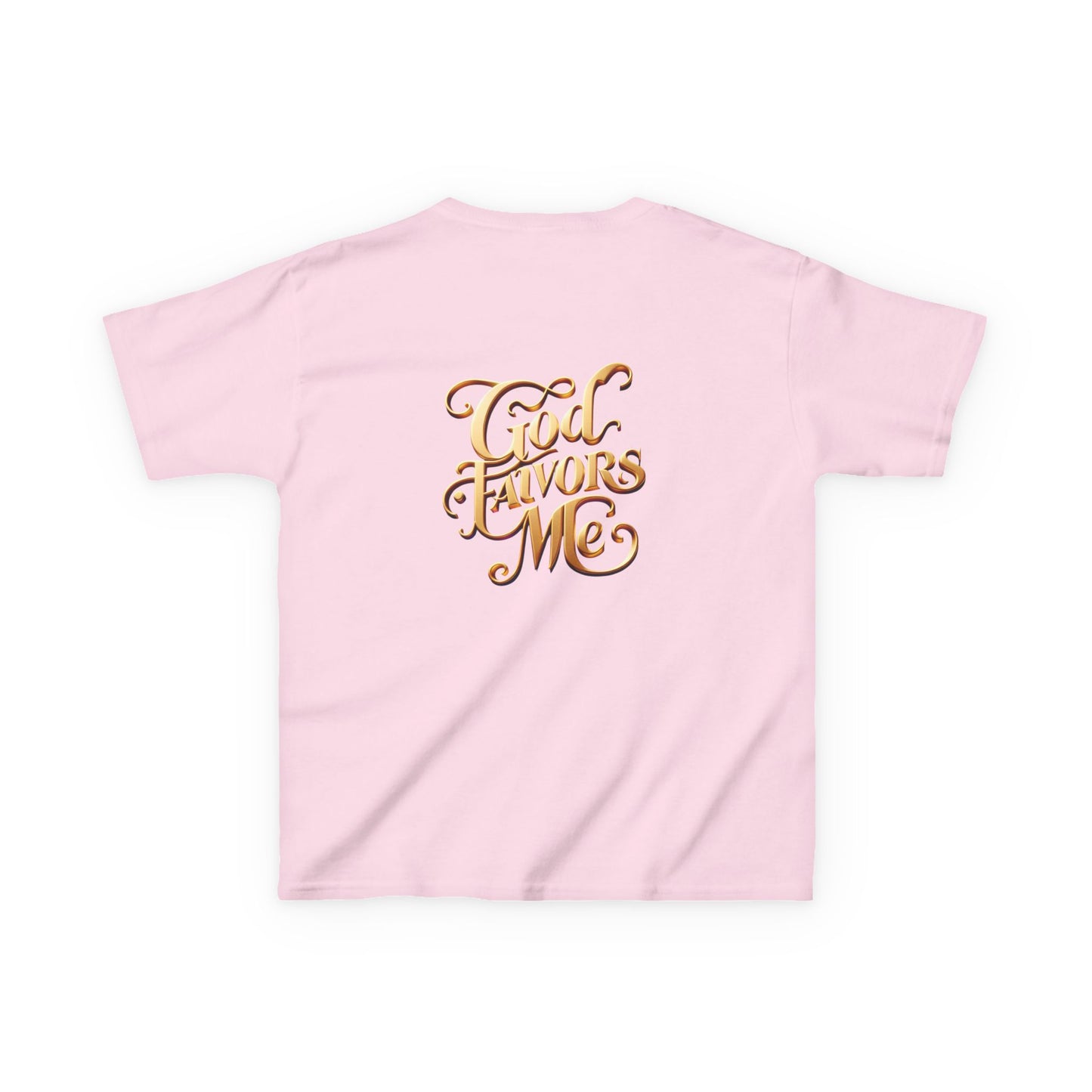 Kids Grace & Valor Tee Gold font total - God Favors Me Design - Stylish Cotton Shirt