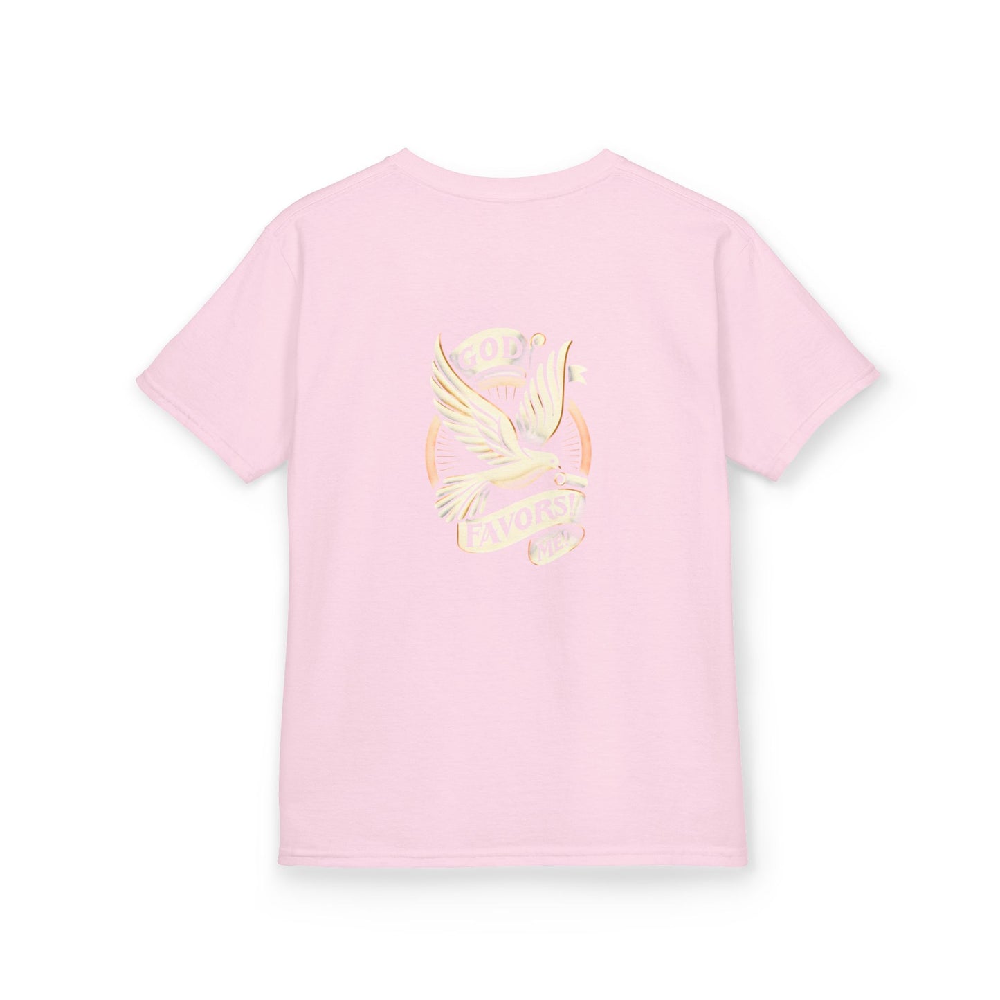 Kids Grace & Valor Tee White font total - God Favors Me Floral Design - Stylish Cotton Shirt