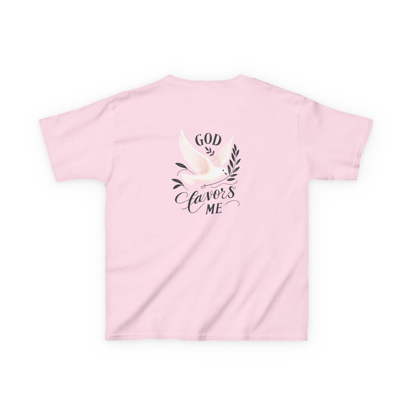 Kids Grace & Valor Tee Black font total - God Favors Me Floral Design - Stylish Cotton Shirt