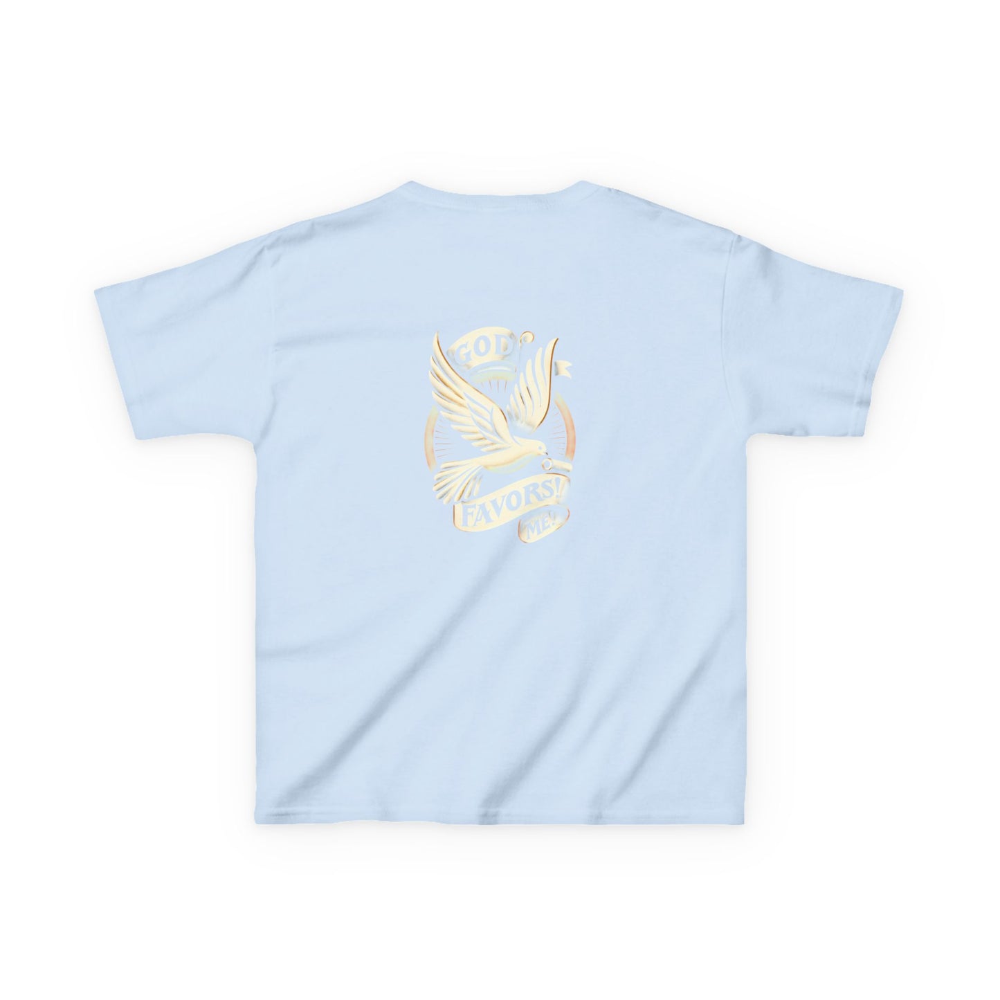 Kids Grace & Valor Tee White font total - God Favors Me Floral Design - Stylish Cotton Shirt