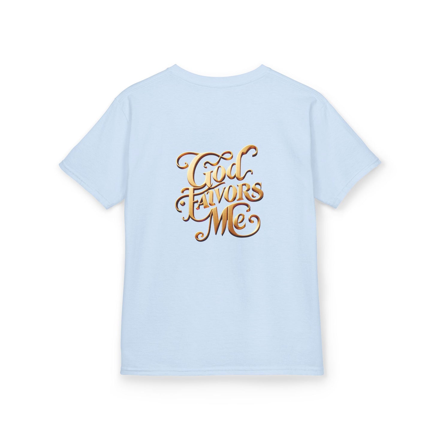 Kids Grace & Valor Tee Gold font total - God Favors Me Design - Stylish Cotton Shirt