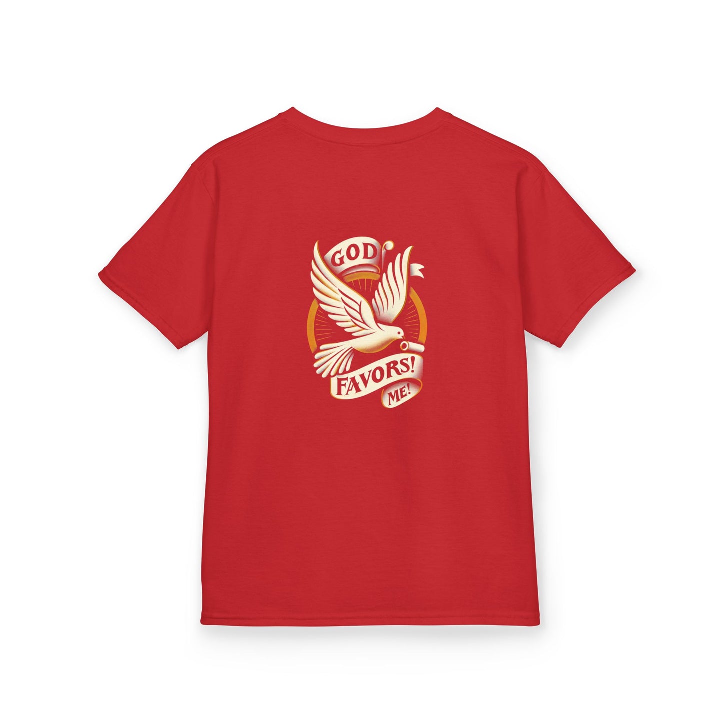Kids Grace & Valor Tee White font total - God Favors Me Floral Design - Stylish Cotton Shirt