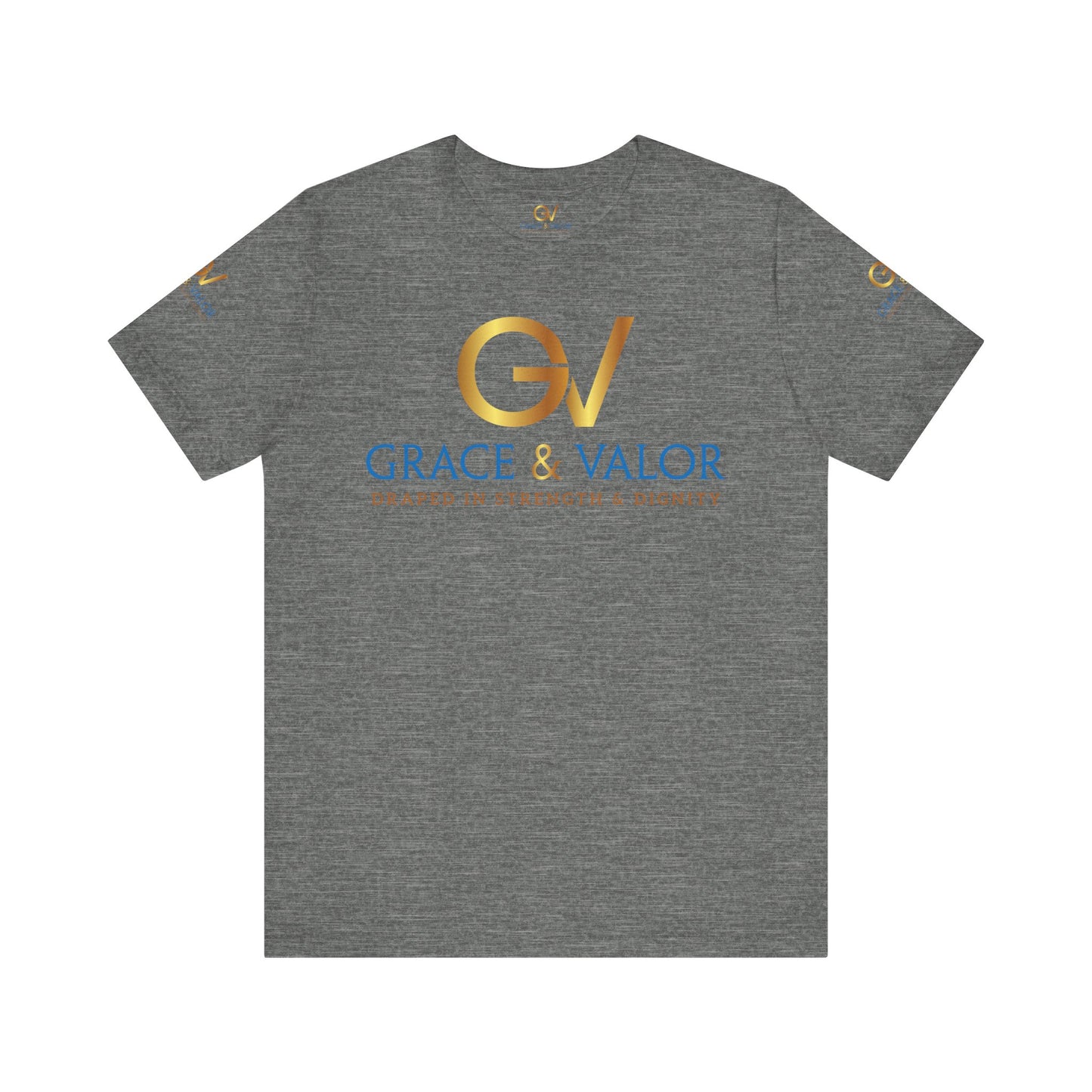GV Original Bible back - Grace & Valor Unisex Jersey Short Sleeve Tee - Strength & Dignity Apparel