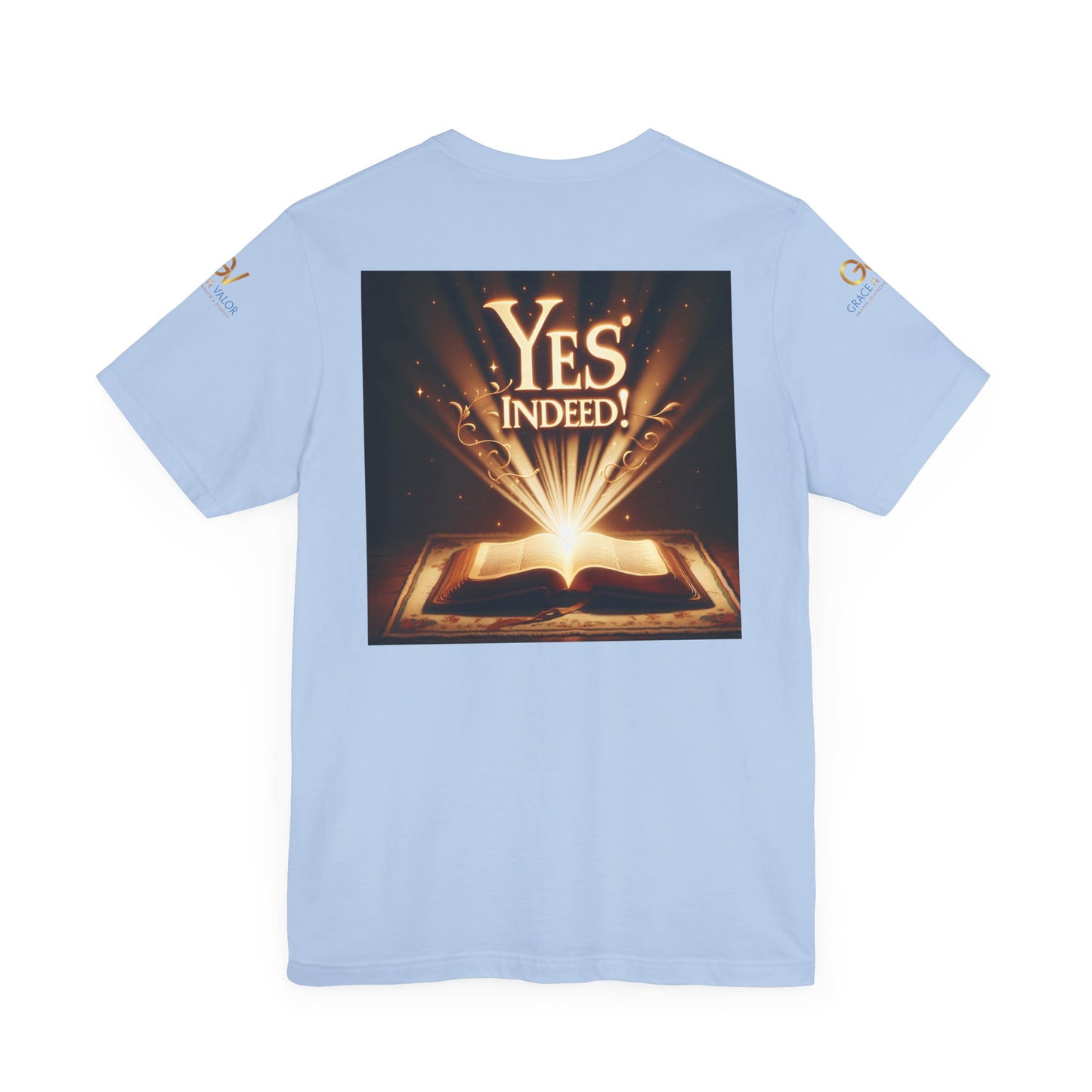 GV Original Bible back - Grace & Valor Unisex Jersey Short Sleeve Tee - Strength & Dignity Apparel