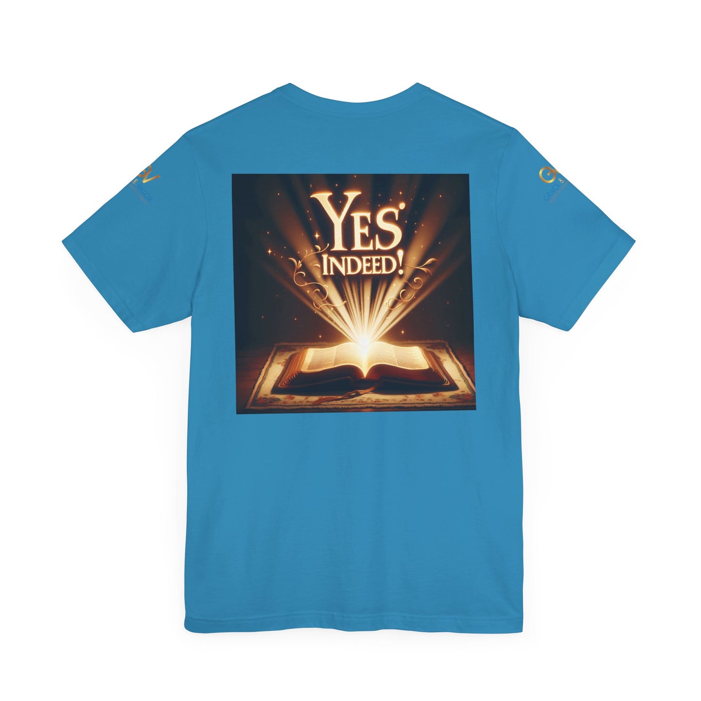 GV Original Bible back - Grace & Valor Unisex Jersey Short Sleeve Tee - Strength & Dignity Apparel