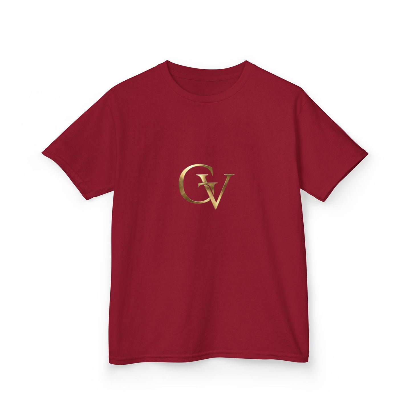 Grace & Valor Gold Kids Monogram Christian T-Shirt | Faith-Based Youth Shirt