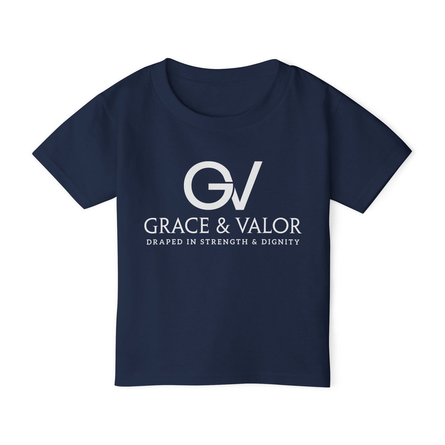 Grace & Valor Toddler T-Shirt - White Scripture Design