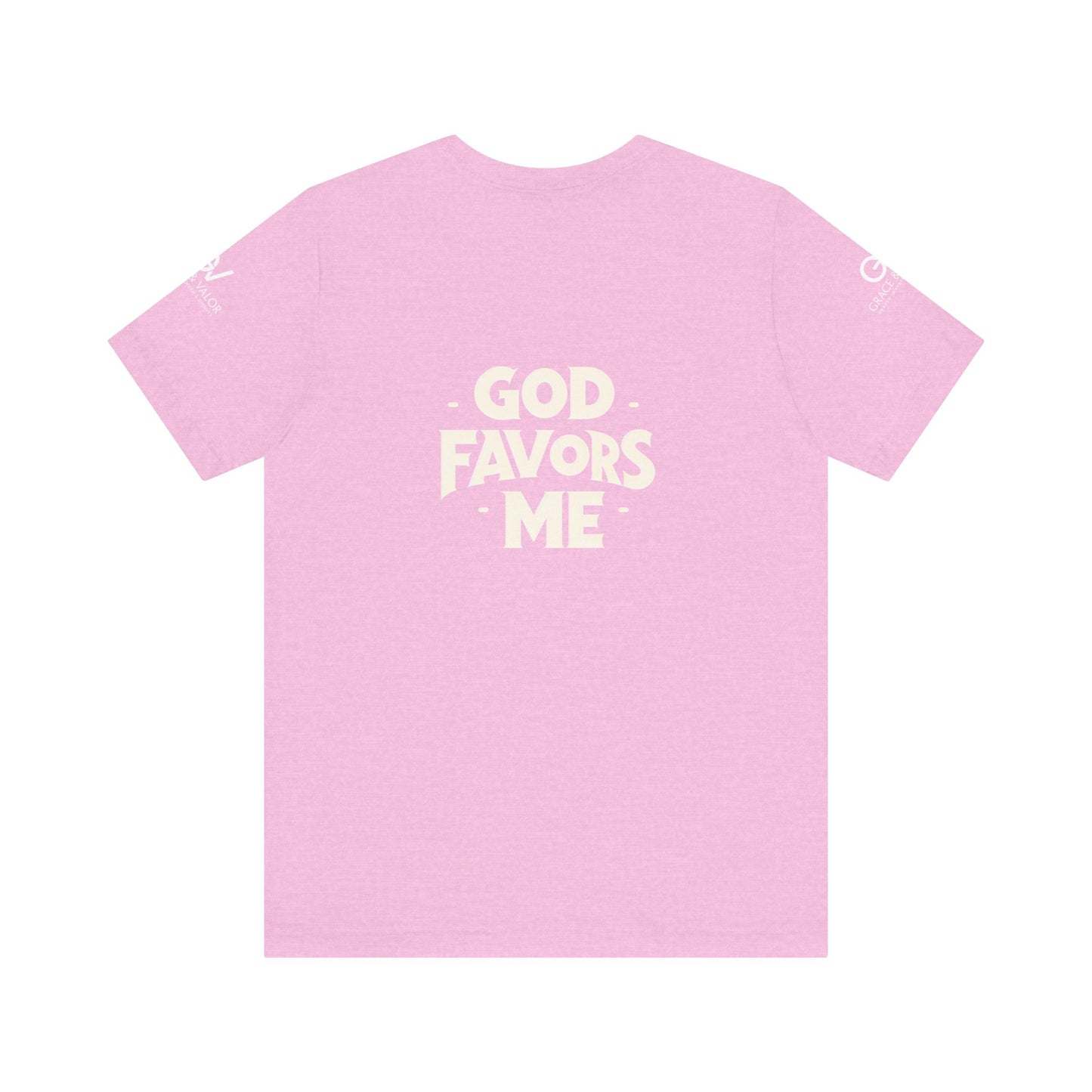 GV White Print God Favors - Unisex Jersey Short Sleeve Tee