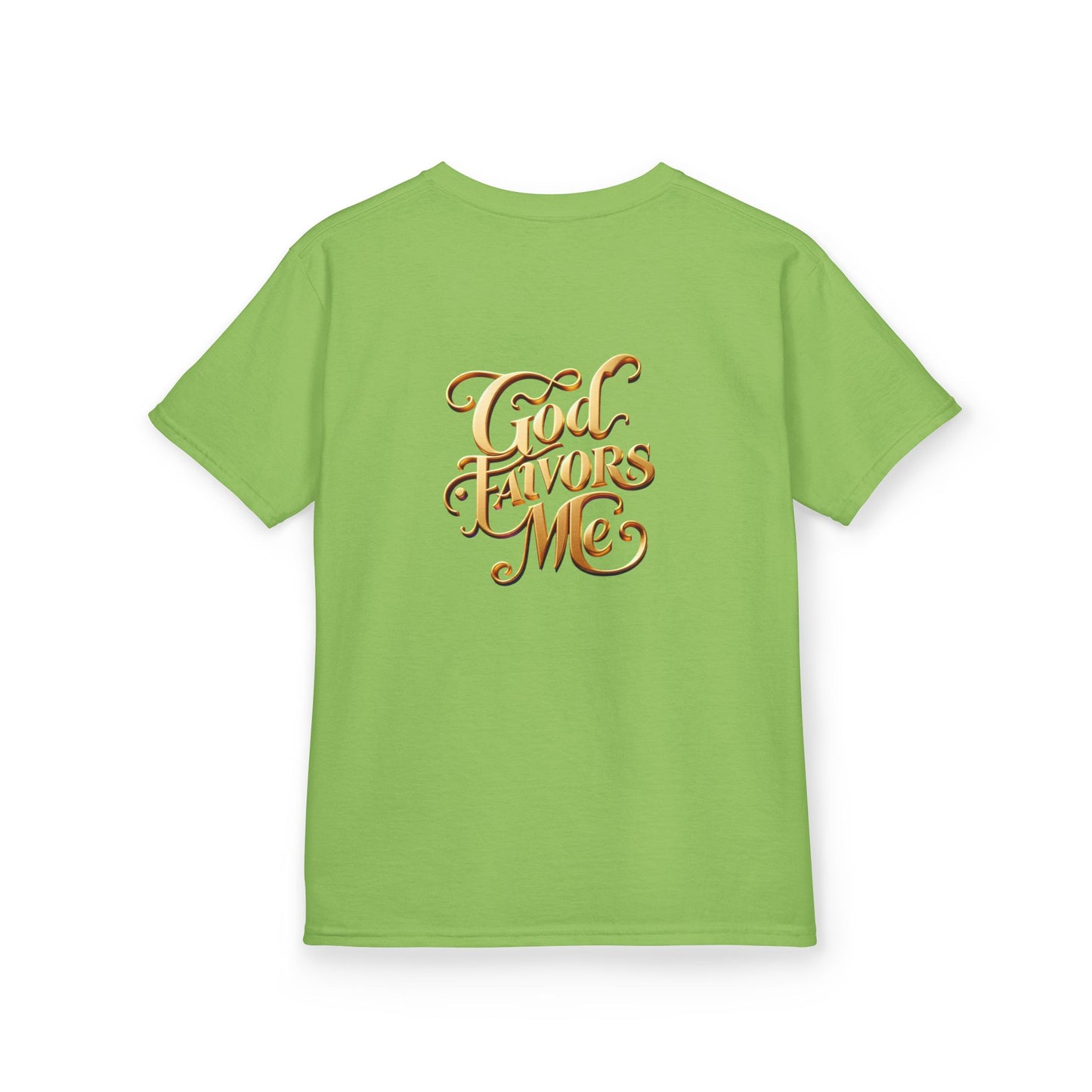 Kids Grace & Valor Tee Gold Original font total - God Favors Me Design - Stylish Cotton Shirt