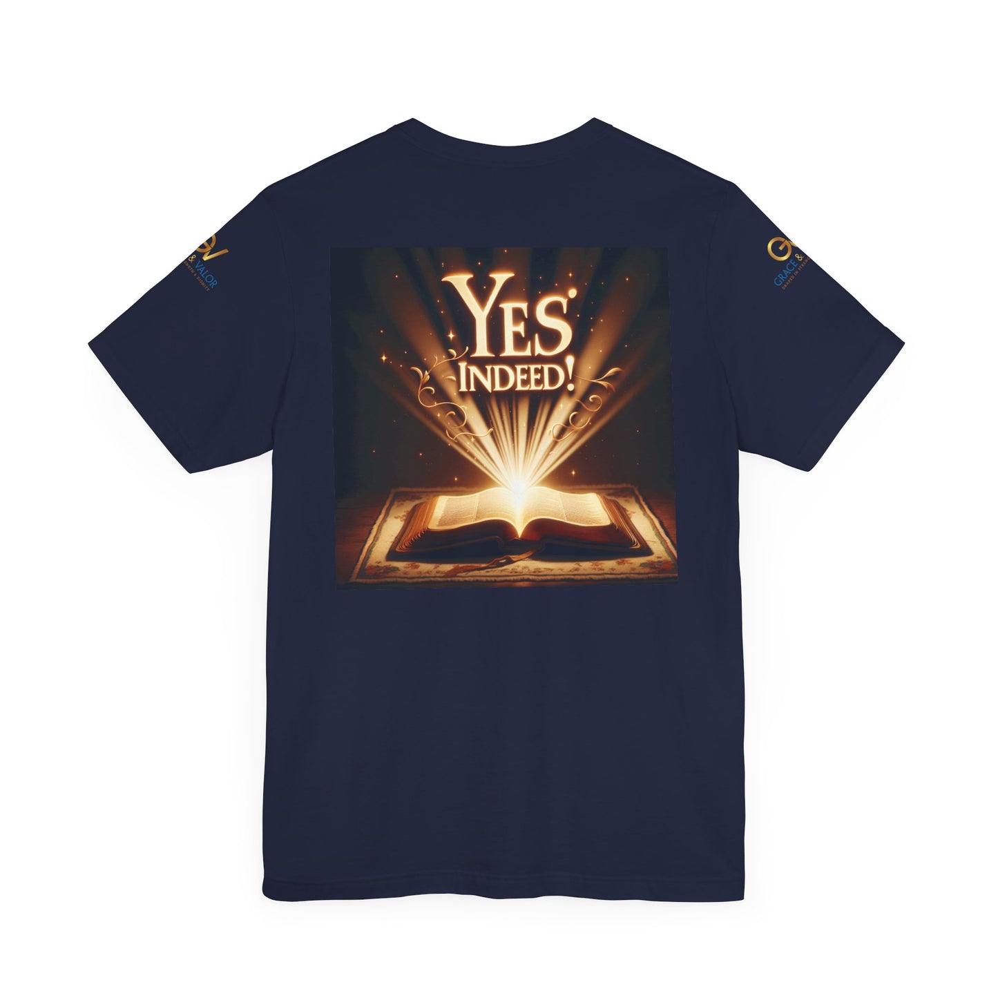 GV Original Bible back - Grace & Valor Unisex Jersey Short Sleeve Tee - Strength & Dignity Apparel