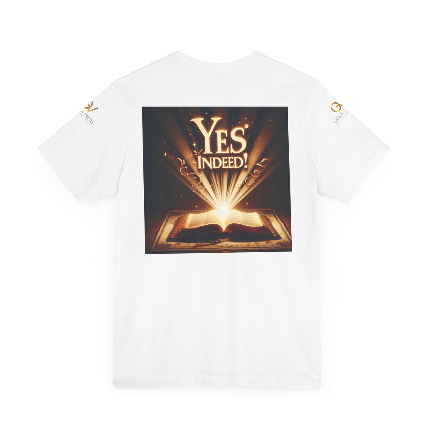 GV Original Bible back - Grace & Valor Unisex Jersey Short Sleeve Tee - Strength & Dignity Apparel