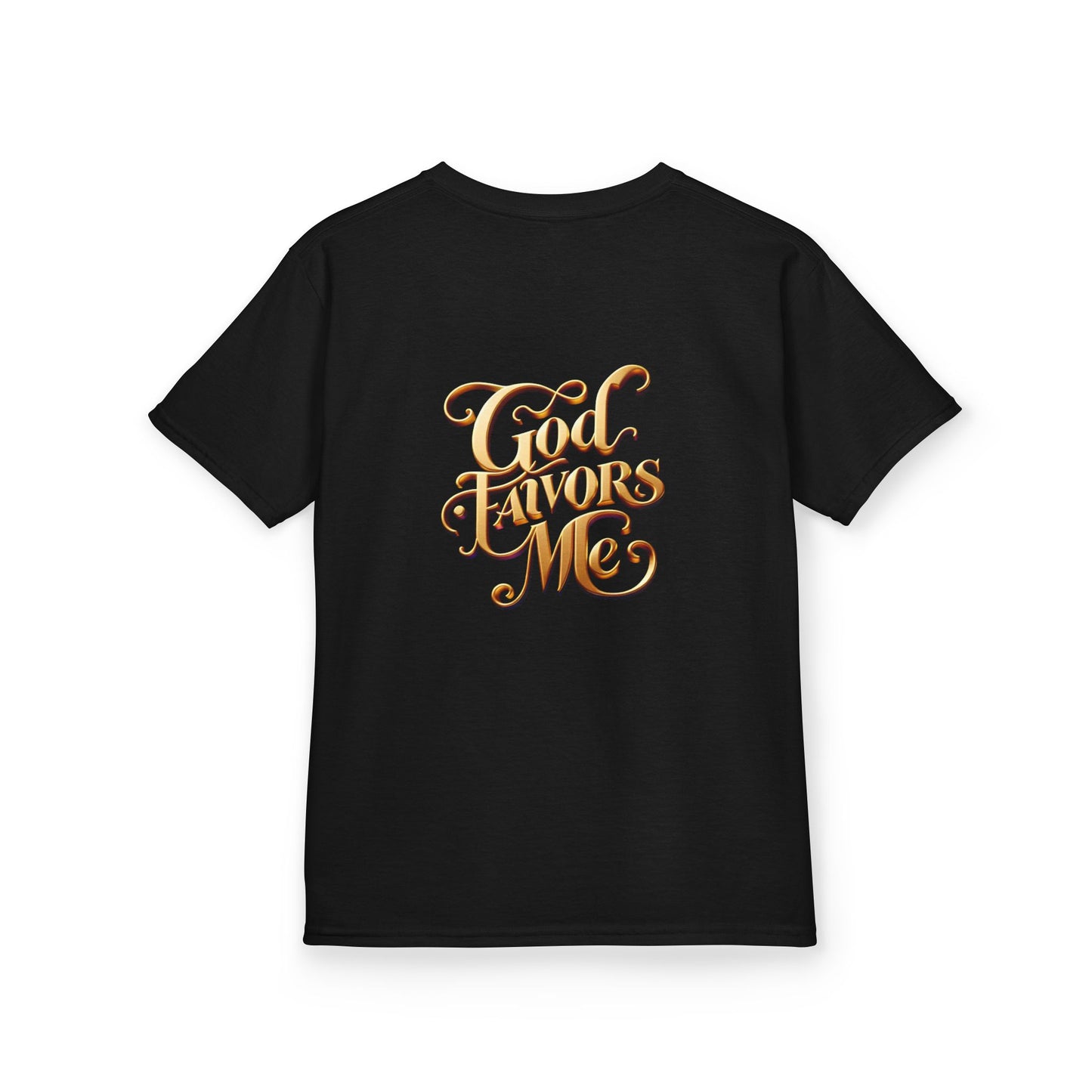 Kids Grace & Valor Tee Gold font total - God Favors Me Design - Stylish Cotton Shirt