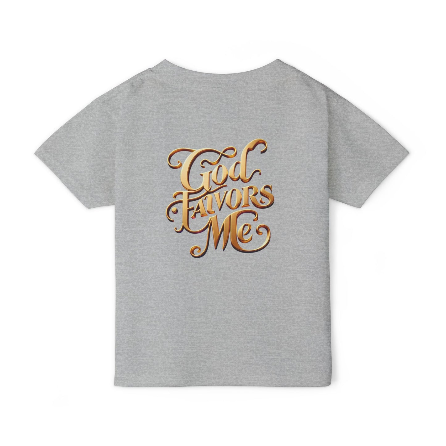 Grace & Valor Toddler T-Shirt - Gold Scripture Design