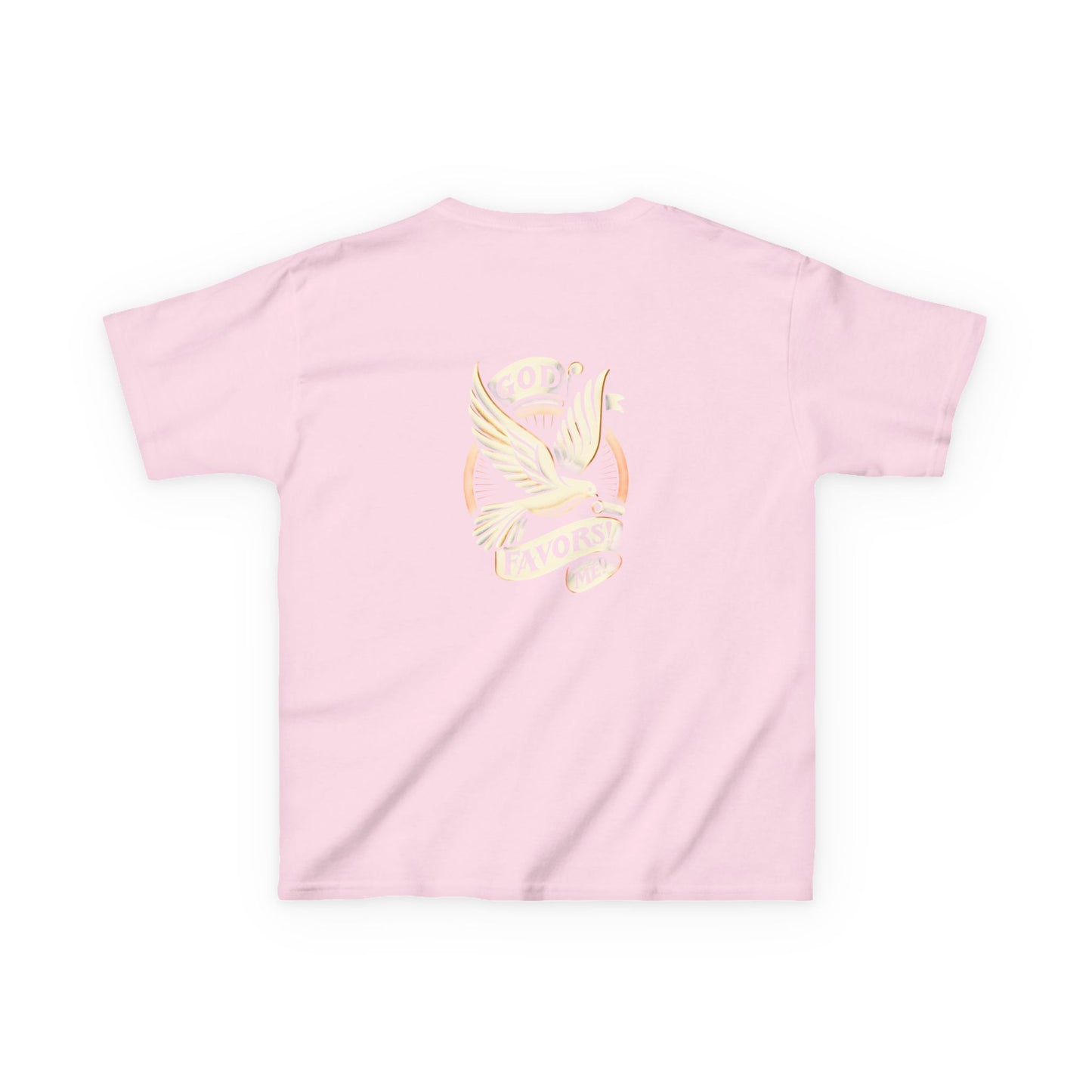 Kids Grace & Valor Tee White font total - God Favors Me Floral Design - Stylish Cotton Shirt