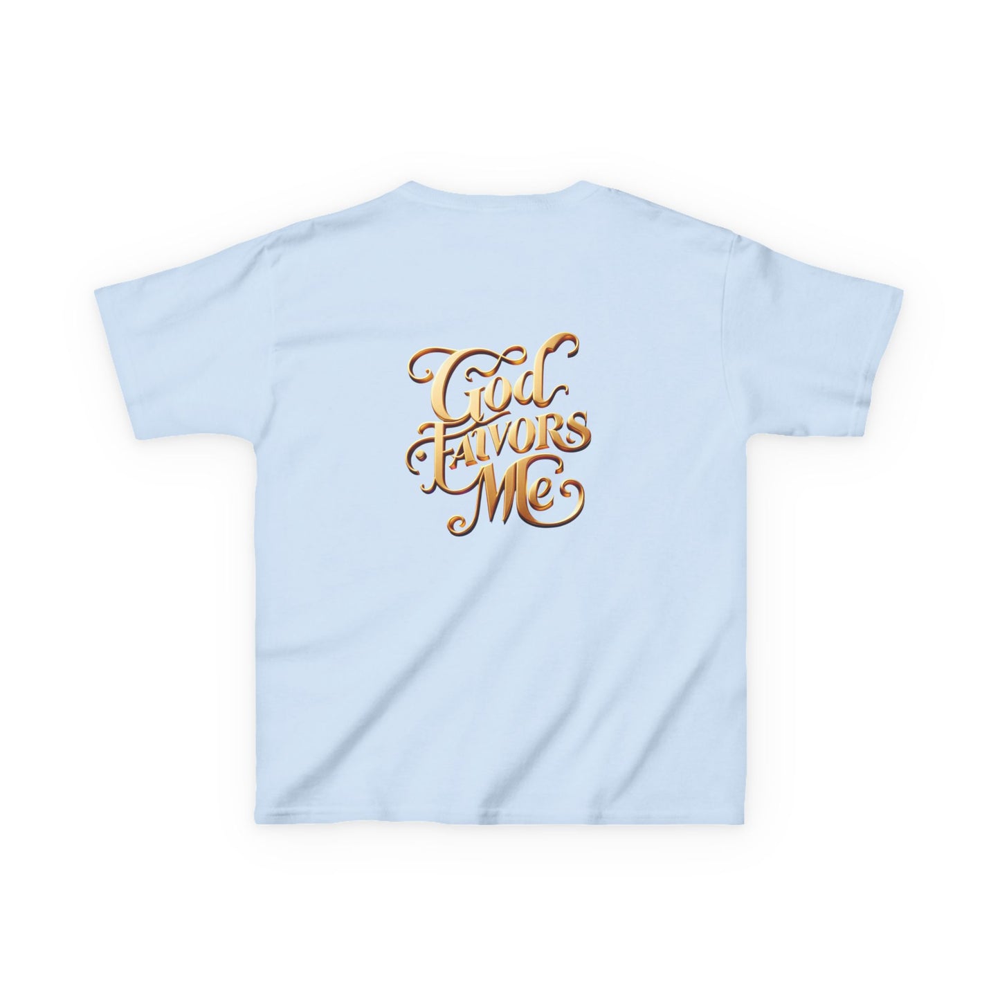 Kids Grace & Valor Tee Gold font total - God Favors Me Design - Stylish Cotton Shirt