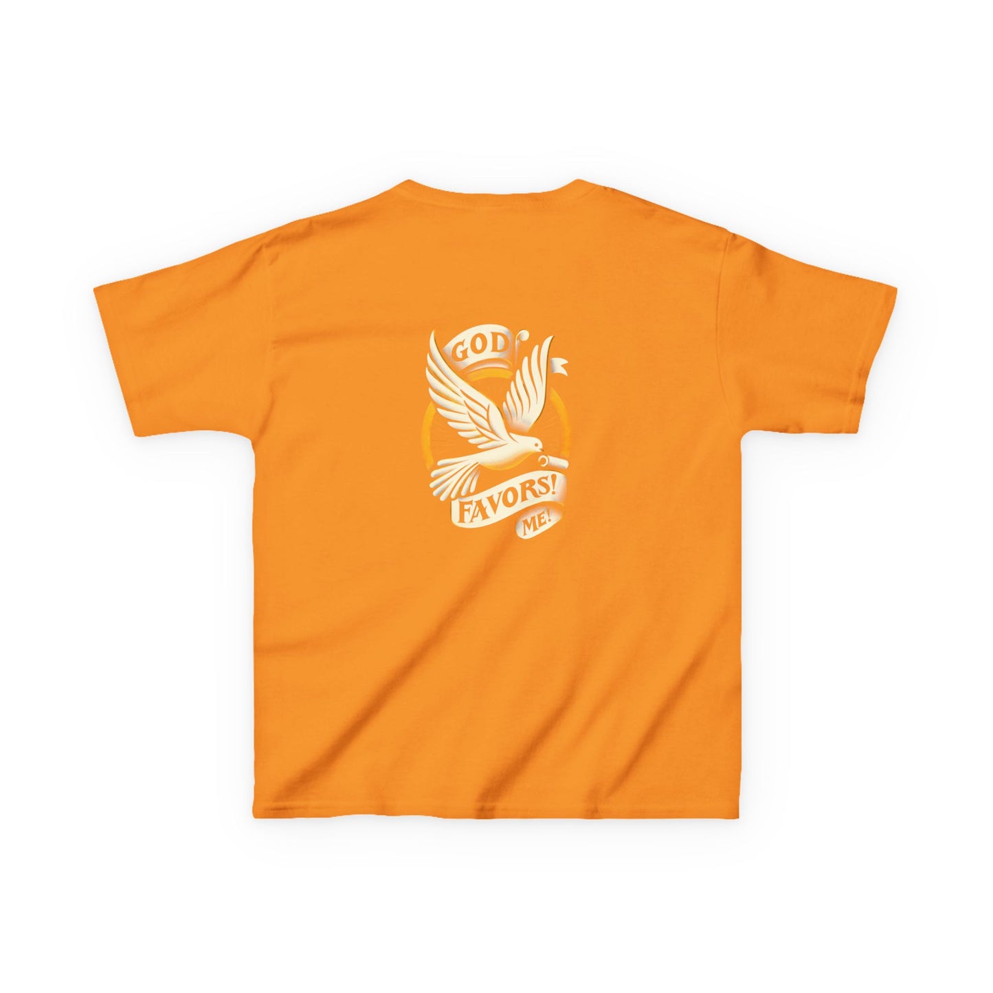Kids Grace & Valor Tee White font total - God Favors Me Floral Design - Stylish Cotton Shirt