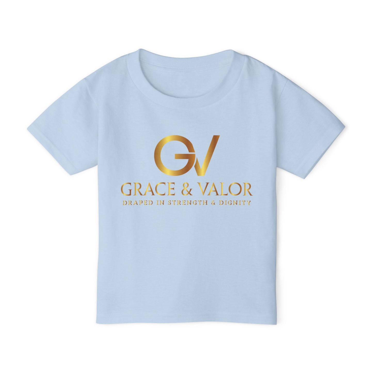 Grace & Valor Toddler T-Shirt - Gold Scripture Design