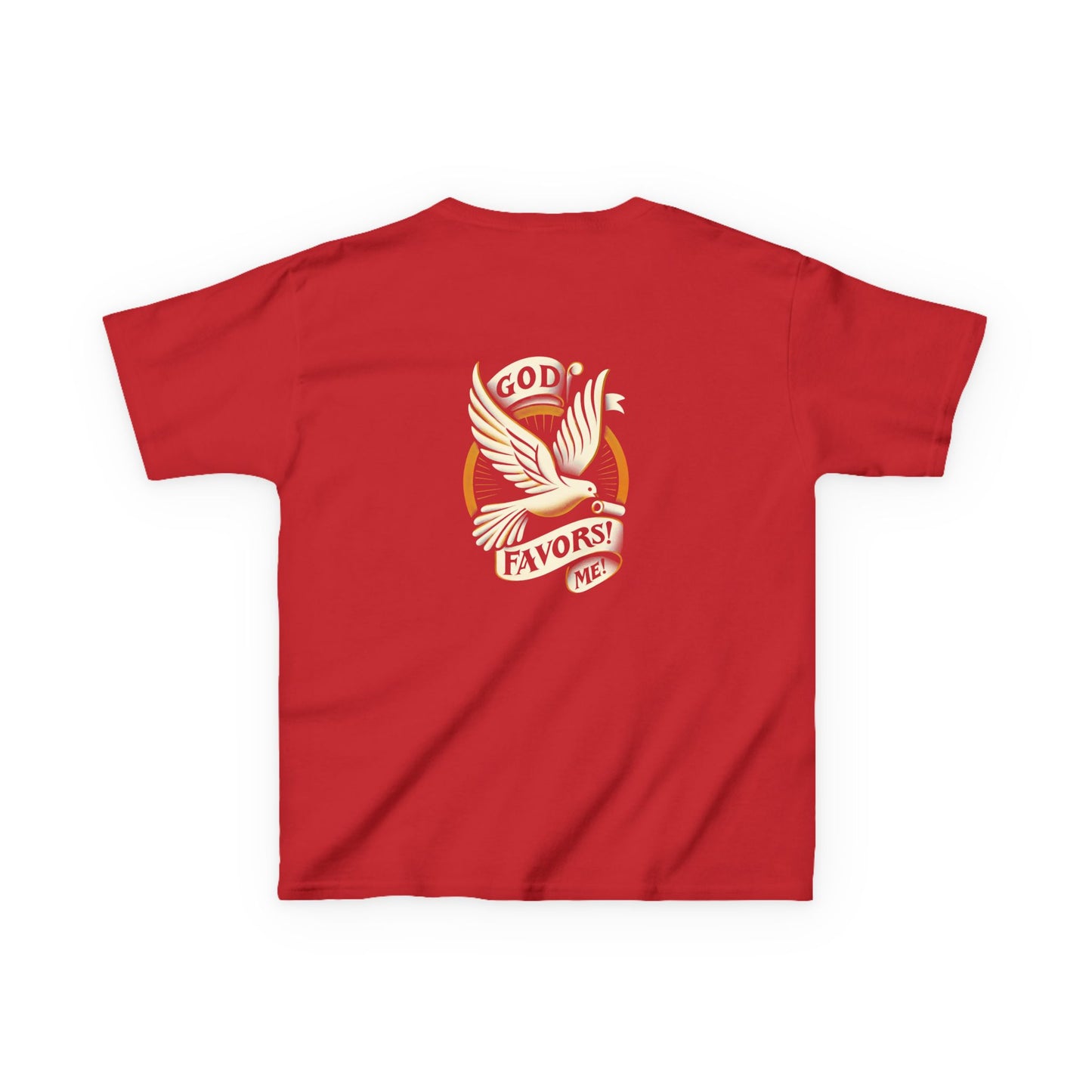Kids Grace & Valor Tee White font total - God Favors Me Floral Design - Stylish Cotton Shirt