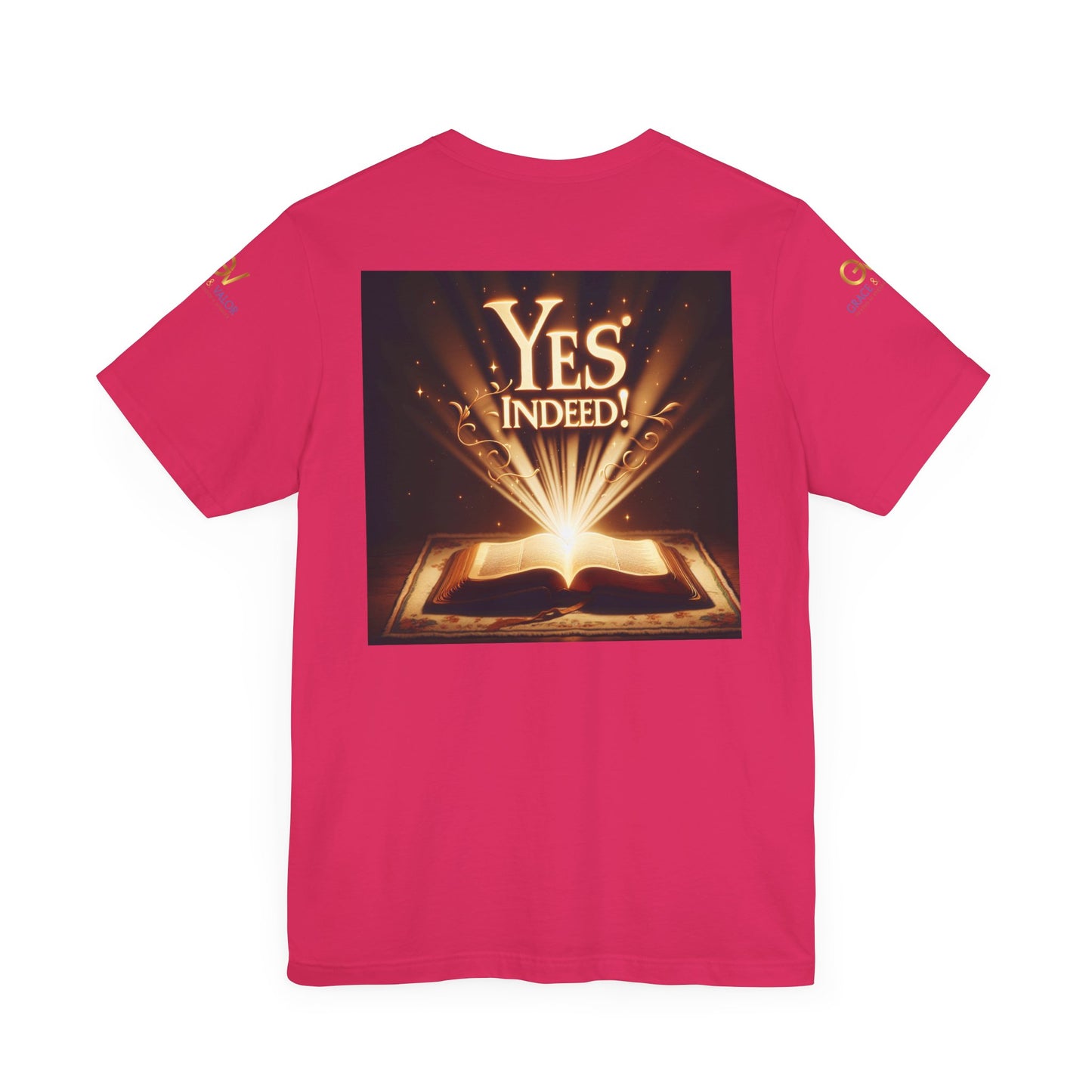 GV Original Bible back - Grace & Valor Unisex Jersey Short Sleeve Tee - Strength & Dignity Apparel