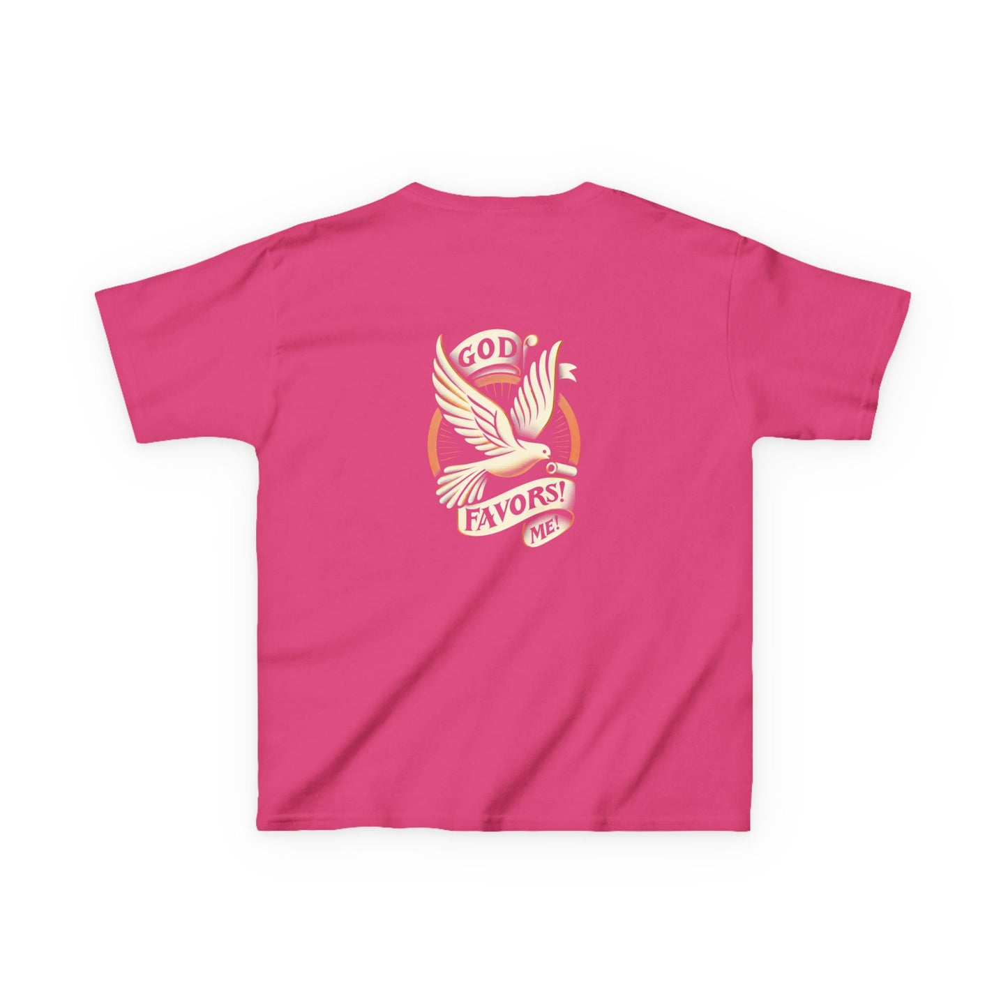 Kids Grace & Valor Tee White font total - God Favors Me Floral Design - Stylish Cotton Shirt