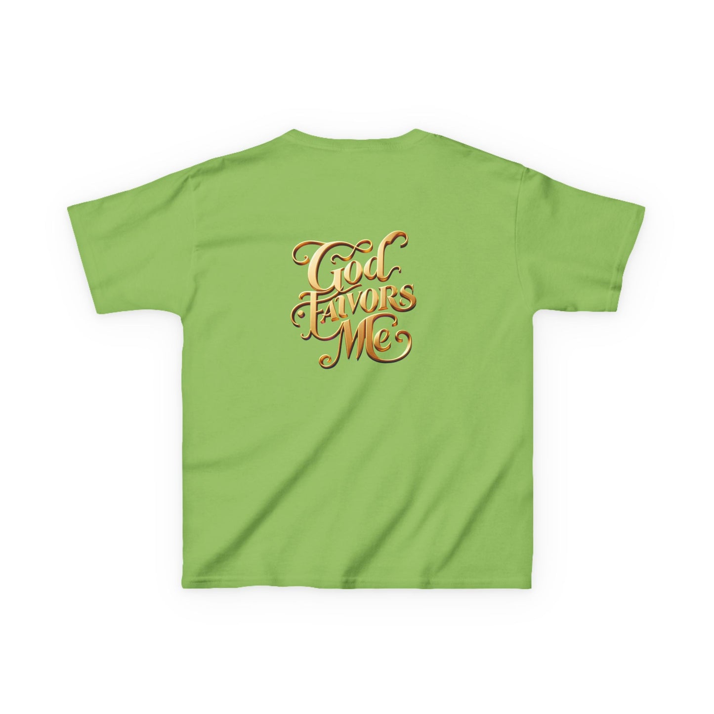 Kids Grace & Valor Tee Gold Original font total - God Favors Me Design - Stylish Cotton Shirt