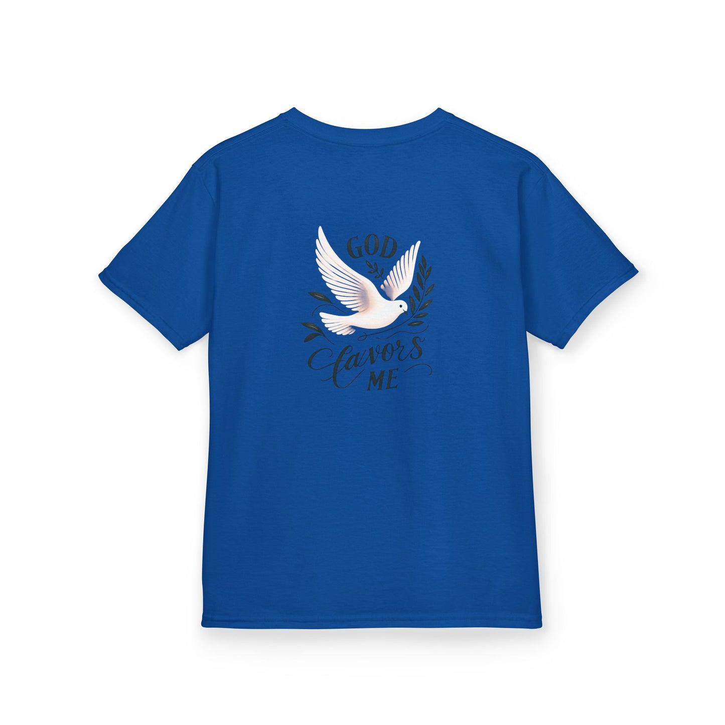 Kids Grace & Valor Tee Black font total - God Favors Me Floral Design - Stylish Cotton Shirt