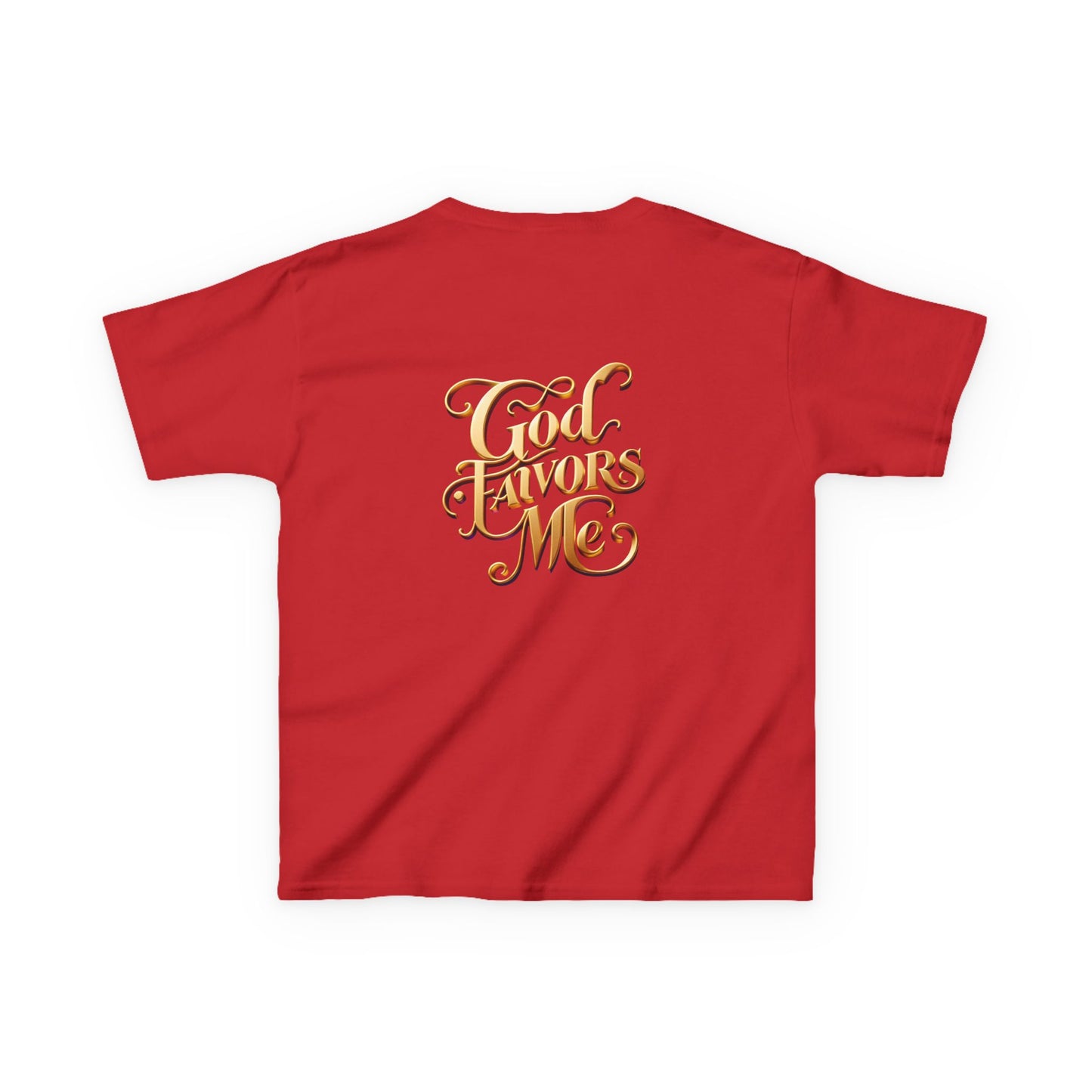 Kids Grace & Valor Tee Gold font total - God Favors Me Design - Stylish Cotton Shirt