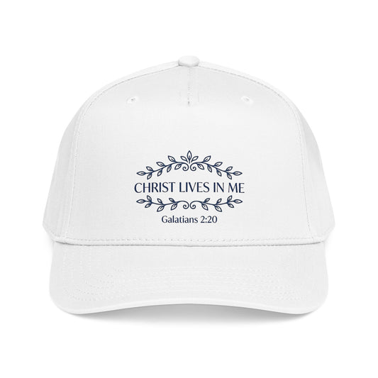 Christ Lives in Me Christian Baseball Cap – Galatians 2:20 Scripture Hat for Men and Women | Faith-Based Religious Gift | Inspirational Bible Verse Adjustable Cap
