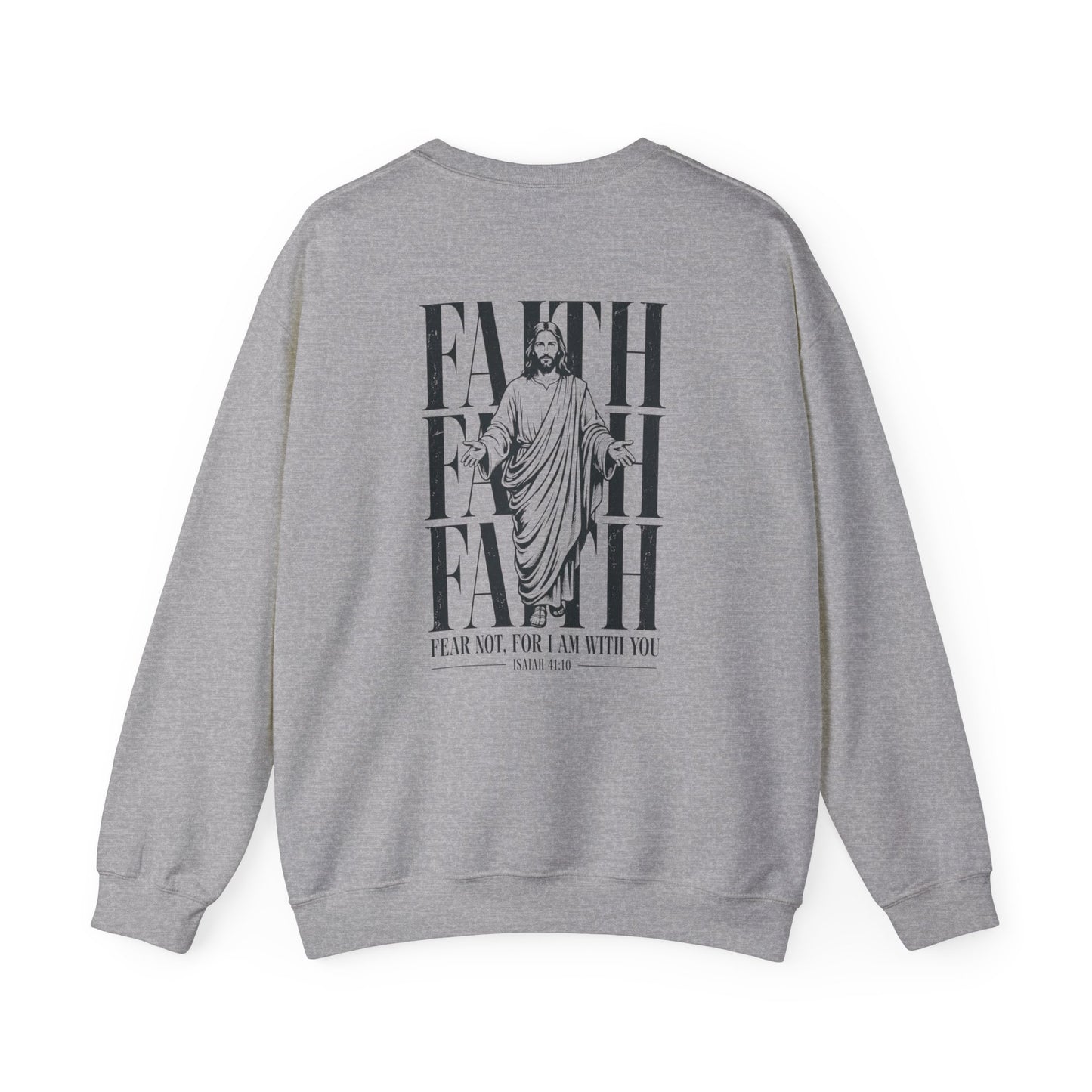 Unisex Heavy Blend Christian Crewneck Sweatshirt | Jesus Christ Faith Pullover | Bible Verse Inspirational Streetwear | Cozy Everyday Faith Apparel