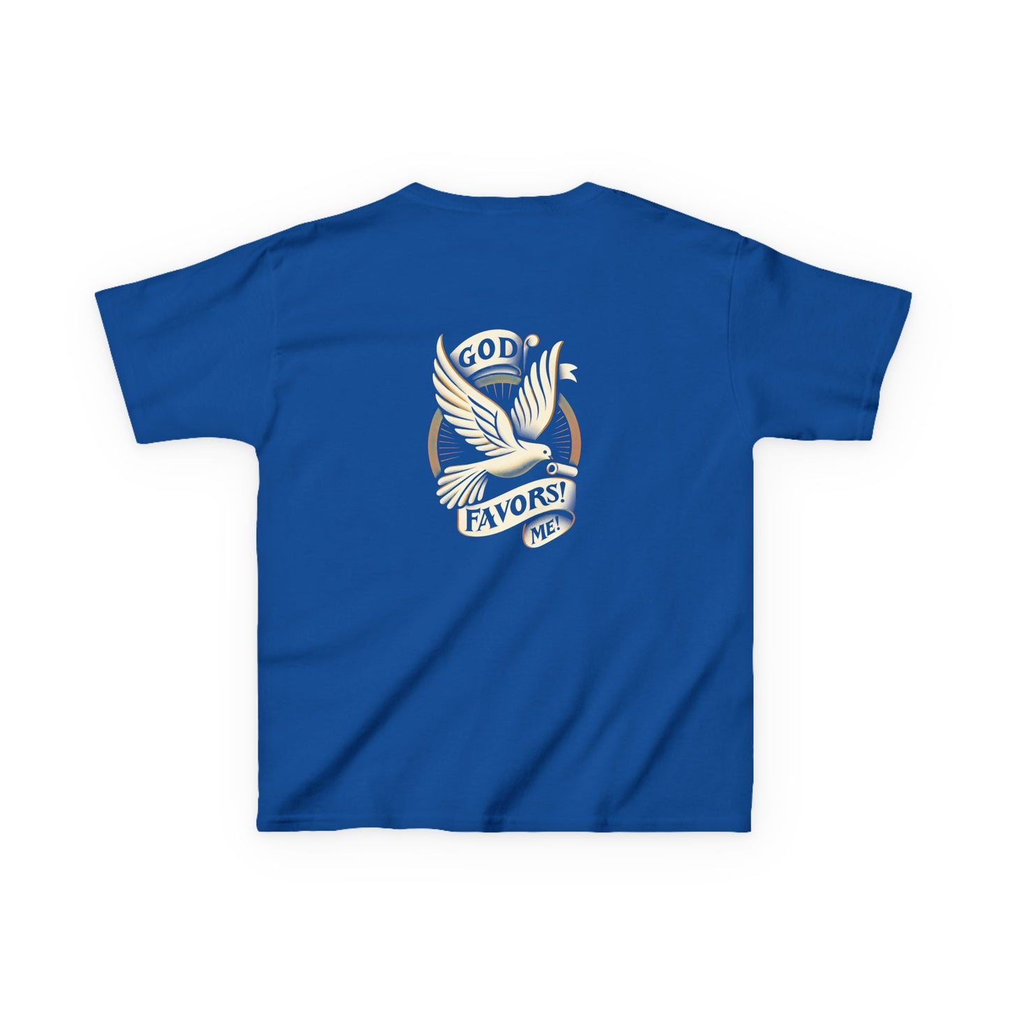 Kids Grace & Valor Tee White font total - God Favors Me Floral Design - Stylish Cotton Shirt