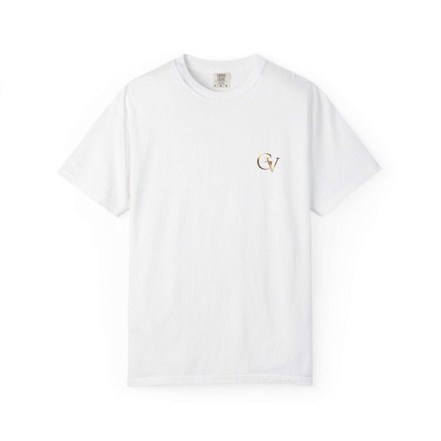 Through Christ Unisex Christian T-Shirt | GV Gold Monogram Collection Philippians 4:13 Bible Verse Faith Streetwear Apparel