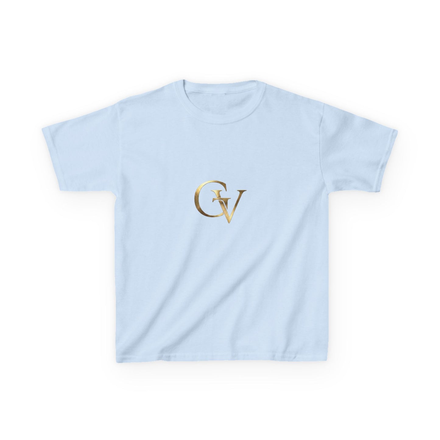 Grace & Valor Gold Kids Monogram Christian T-Shirt | Faith-Based Youth Shirt