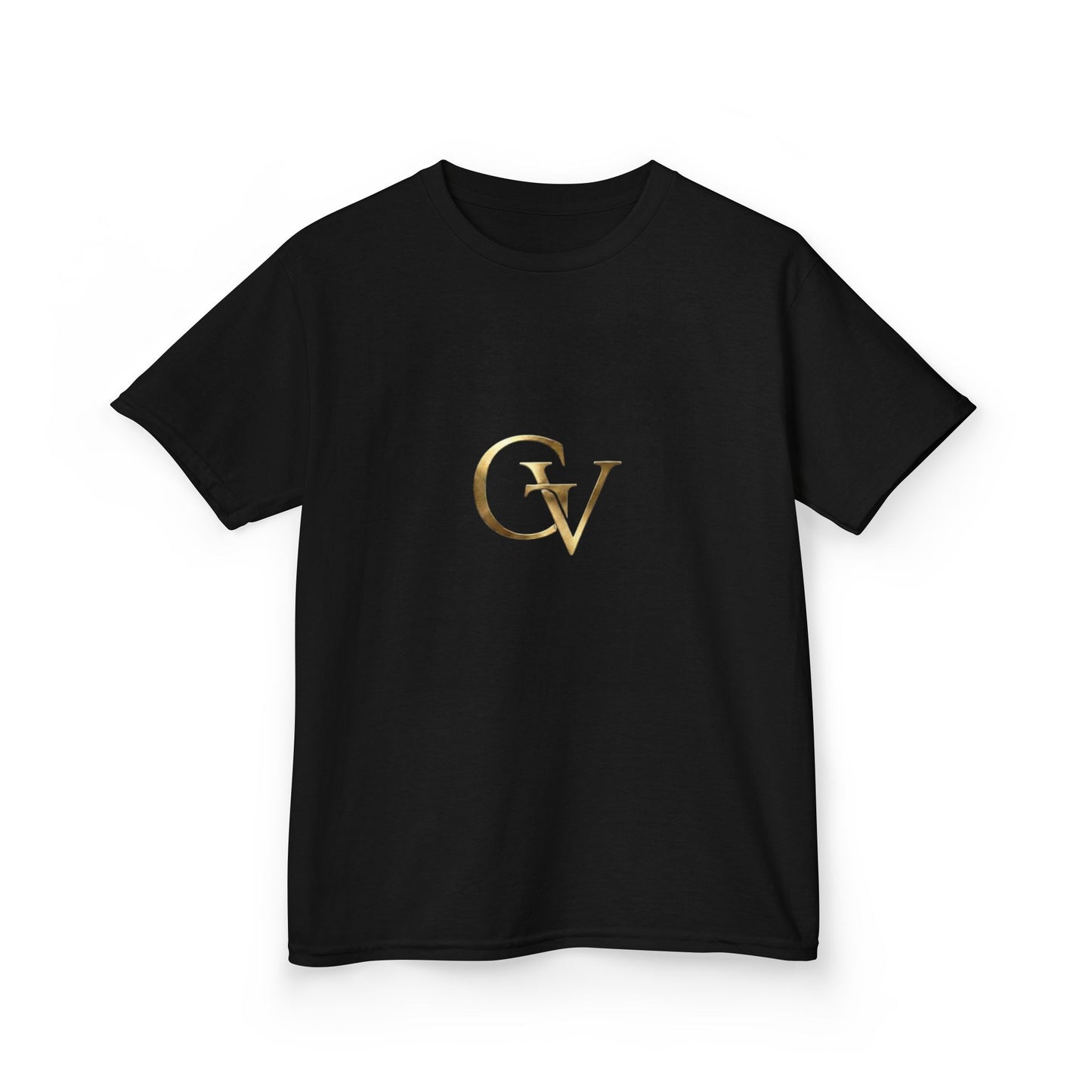 Grace & Valor Gold Kids Monogram Christian T-Shirt | Faith-Based Youth Shirt