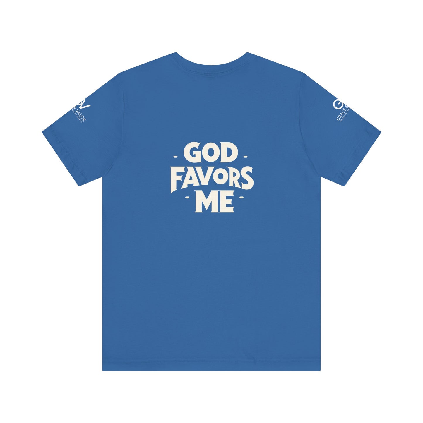 GV White Print God Favors - Unisex Jersey Short Sleeve Tee