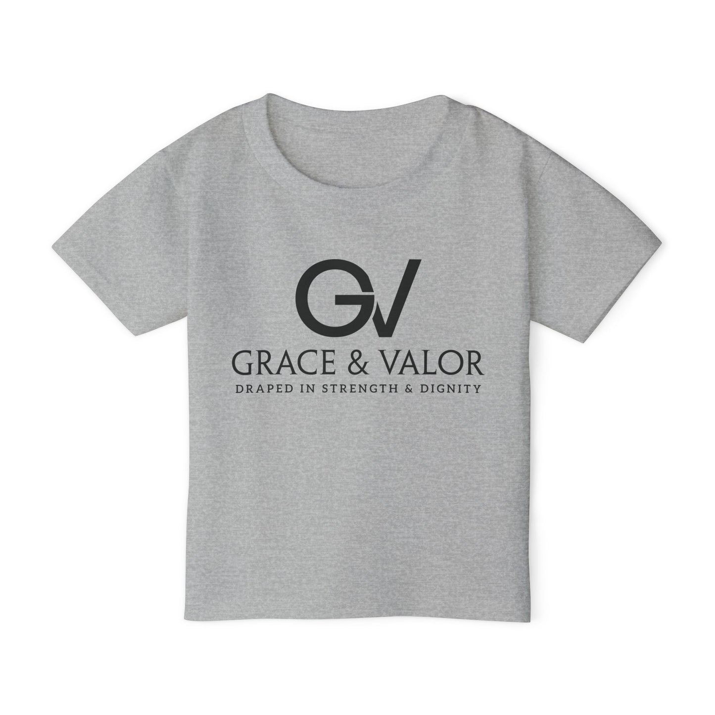 Grace & Valor Toddler T-Shirt - Black Scripture Design
