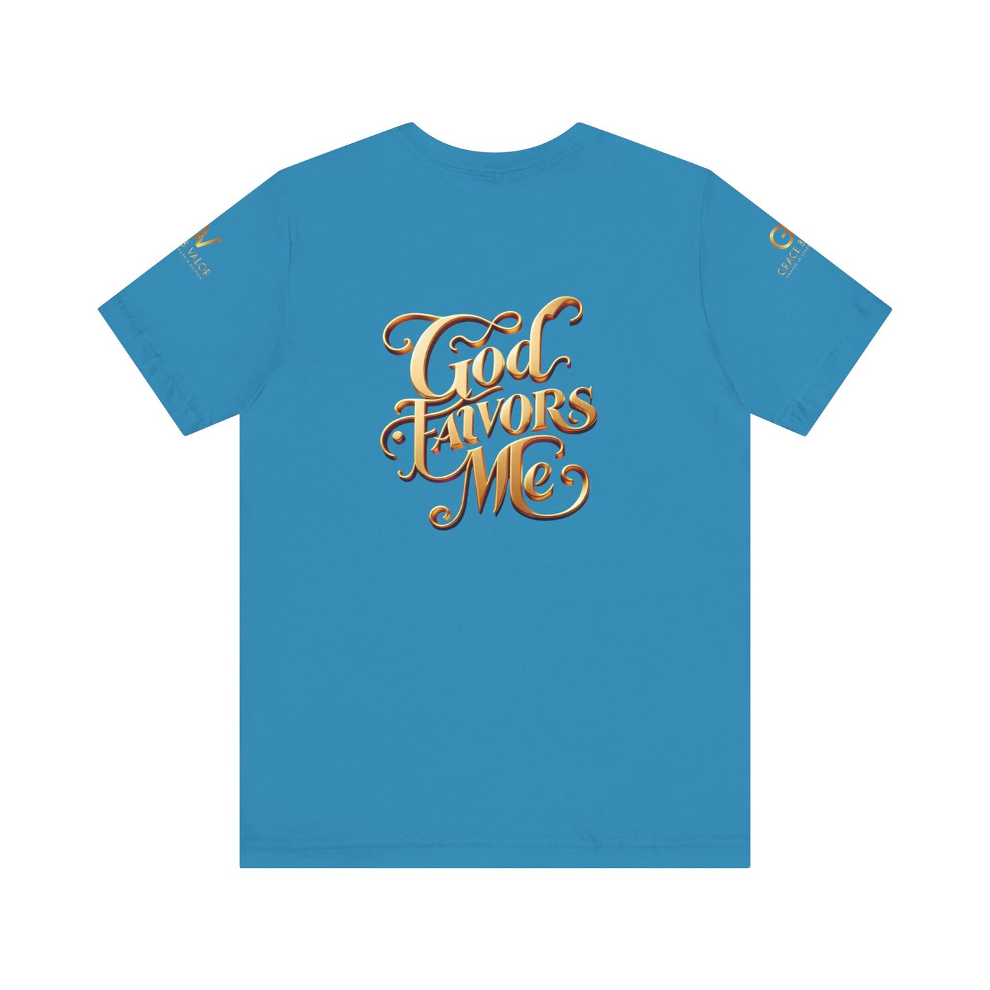 GV All Gold font God Favors - Grace & Valor Unisex Jersey Short Sleeve Tee - Strength & Dignity Apparel