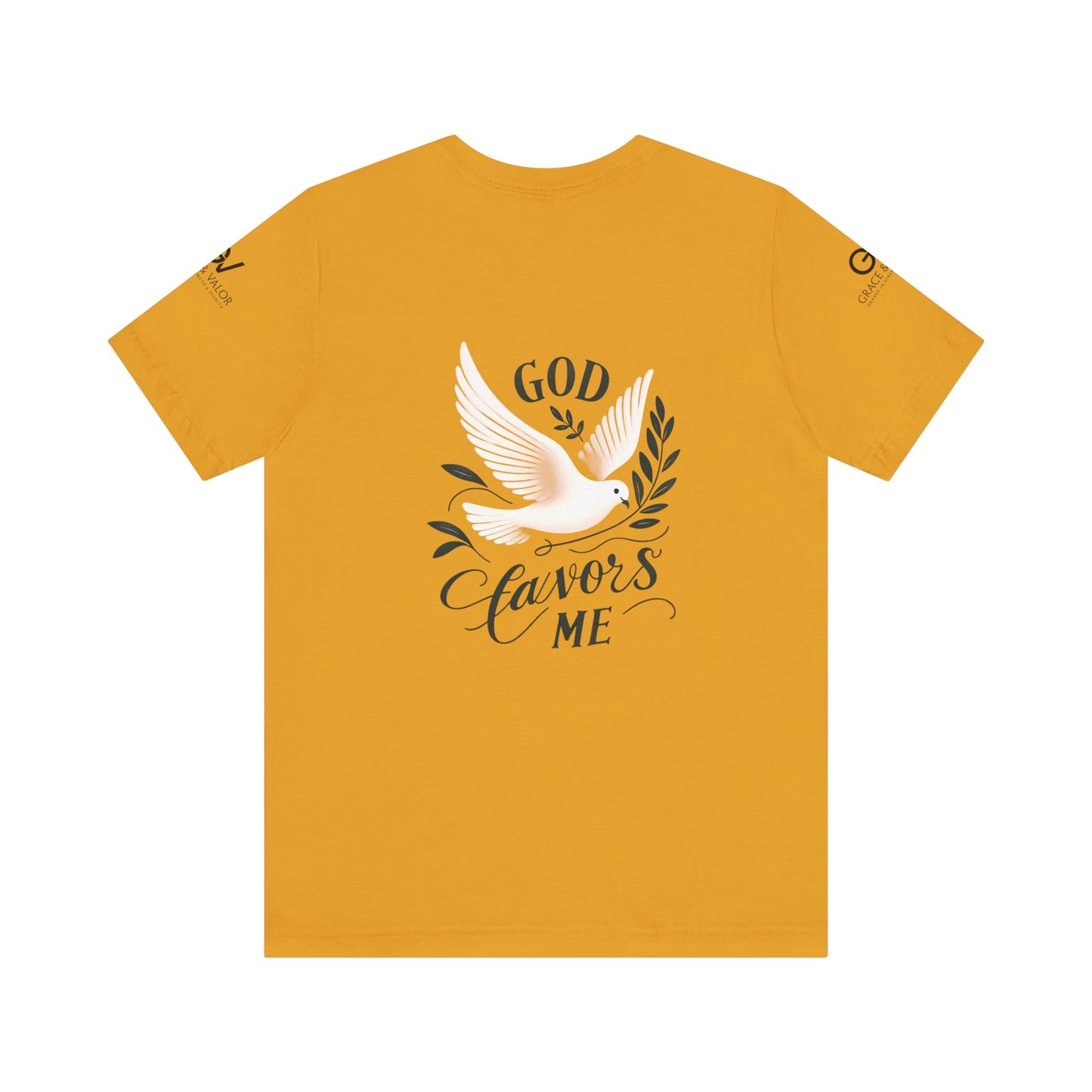 GV All Black Font God Favors - Unisex Jersey Short Sleeve Tee