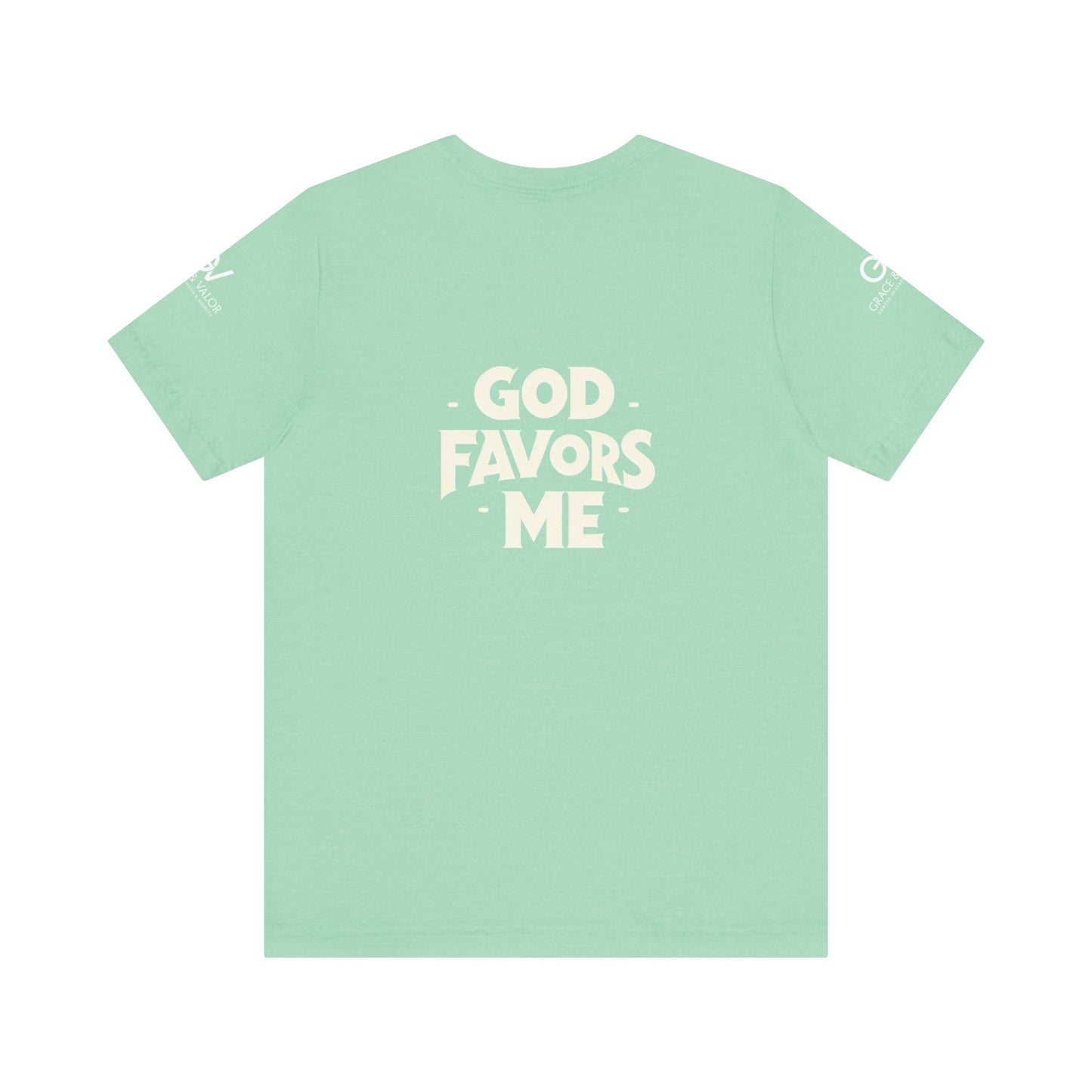 GV White Print God Favors - Unisex Jersey Short Sleeve Tee