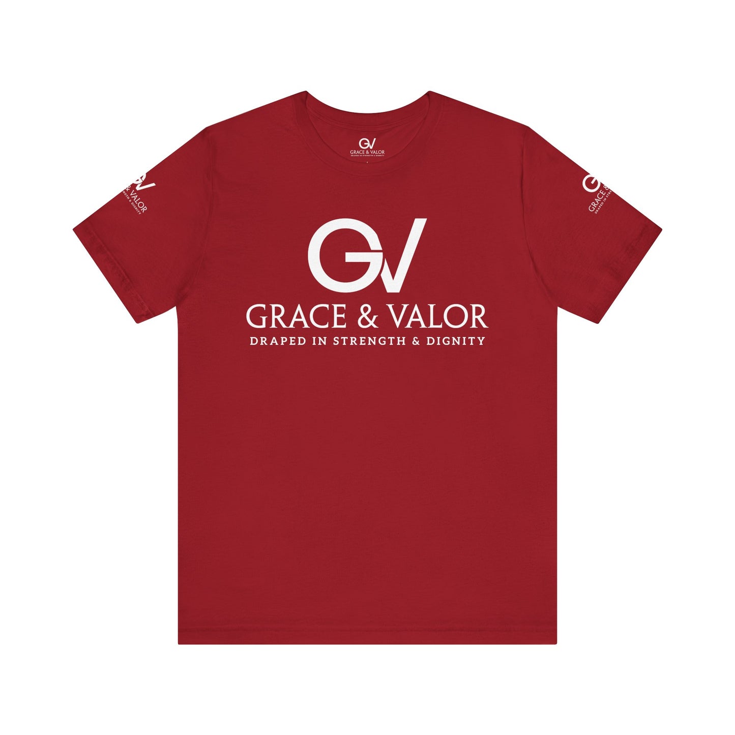 GV White Print God Favors - Unisex Jersey Short Sleeve Tee