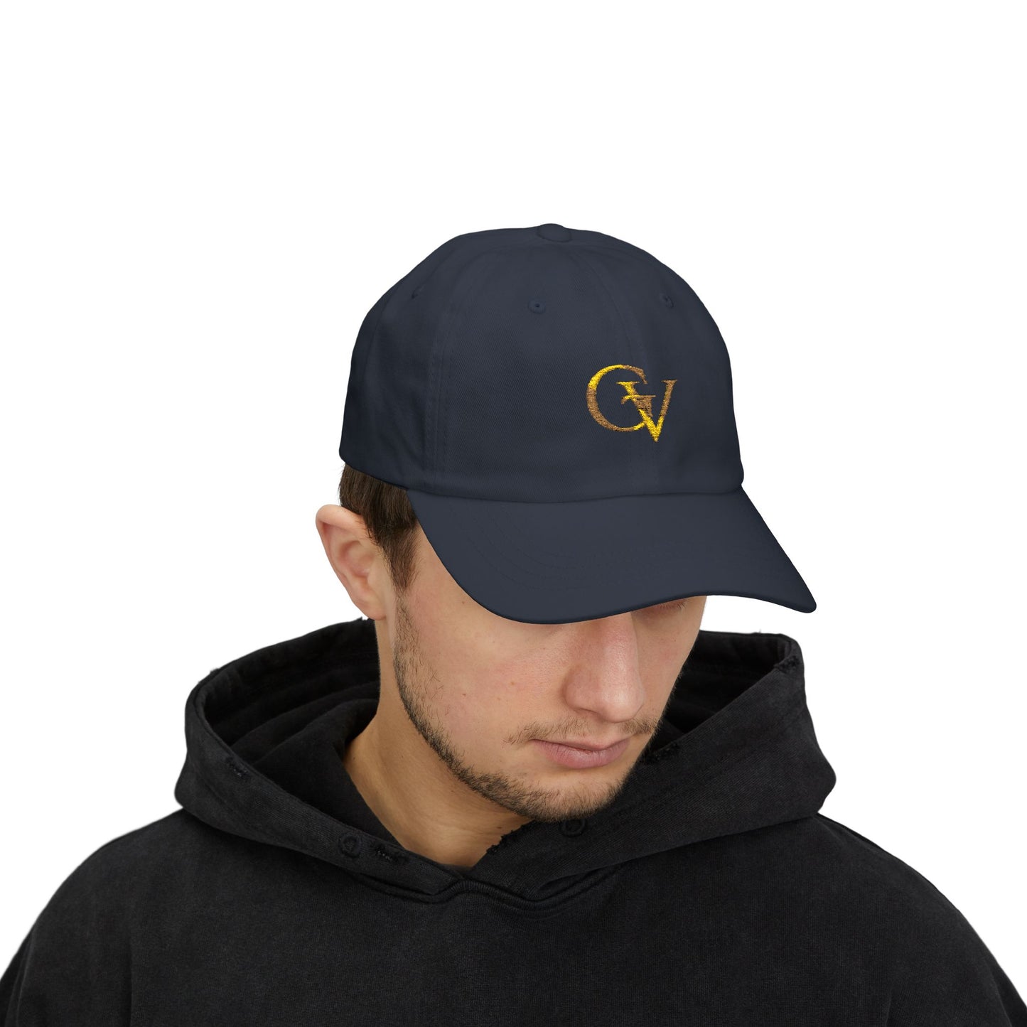 GV Gold Monogram Christian Dad Cap | Grace and Valor Collection