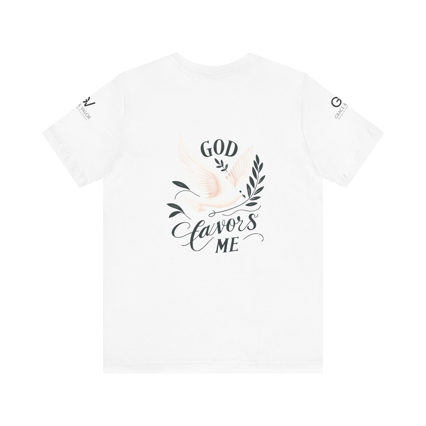 GV All Black Font God Favors - Unisex Jersey Short Sleeve Tee